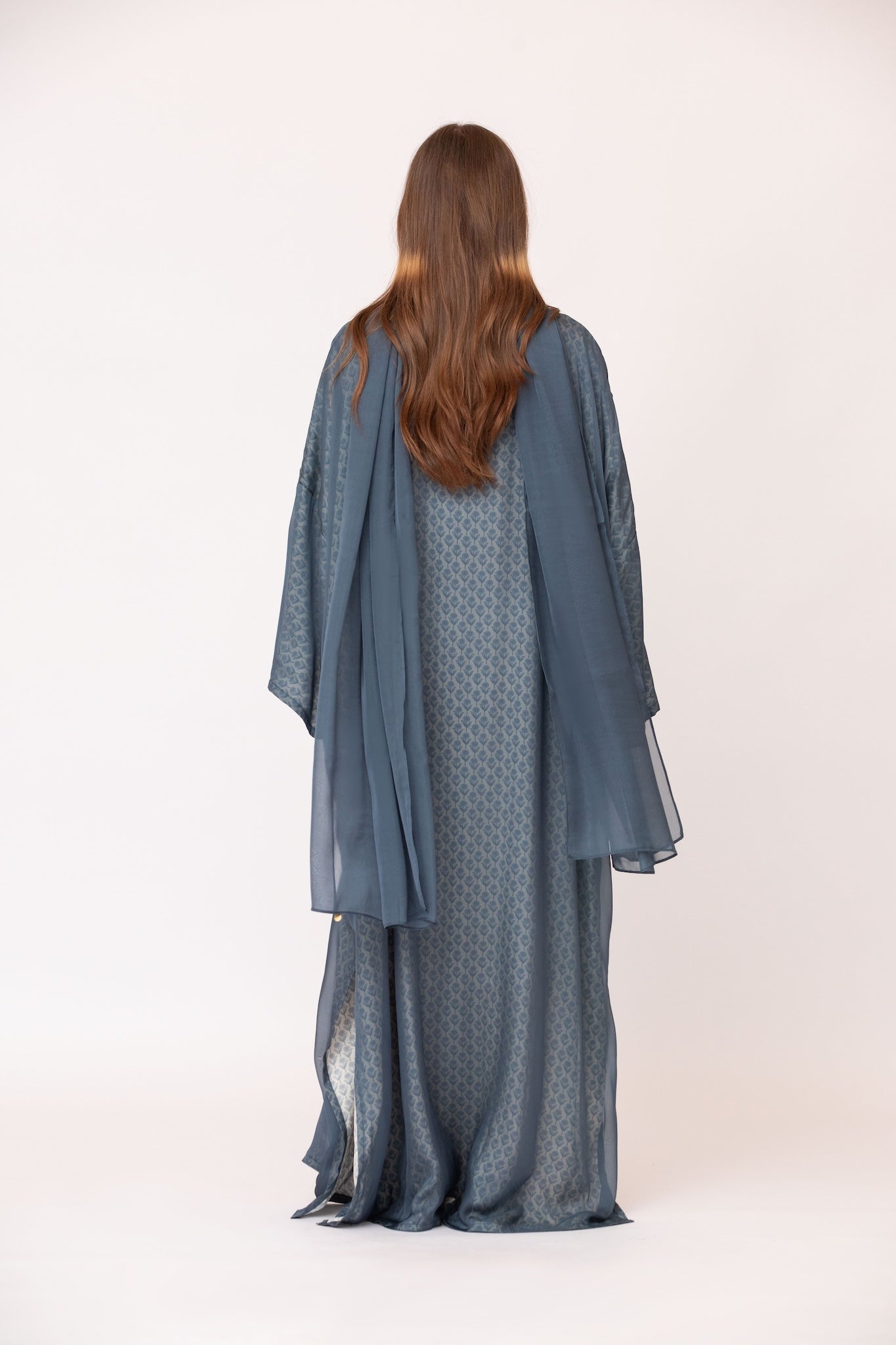 Abaya with Printed Lining