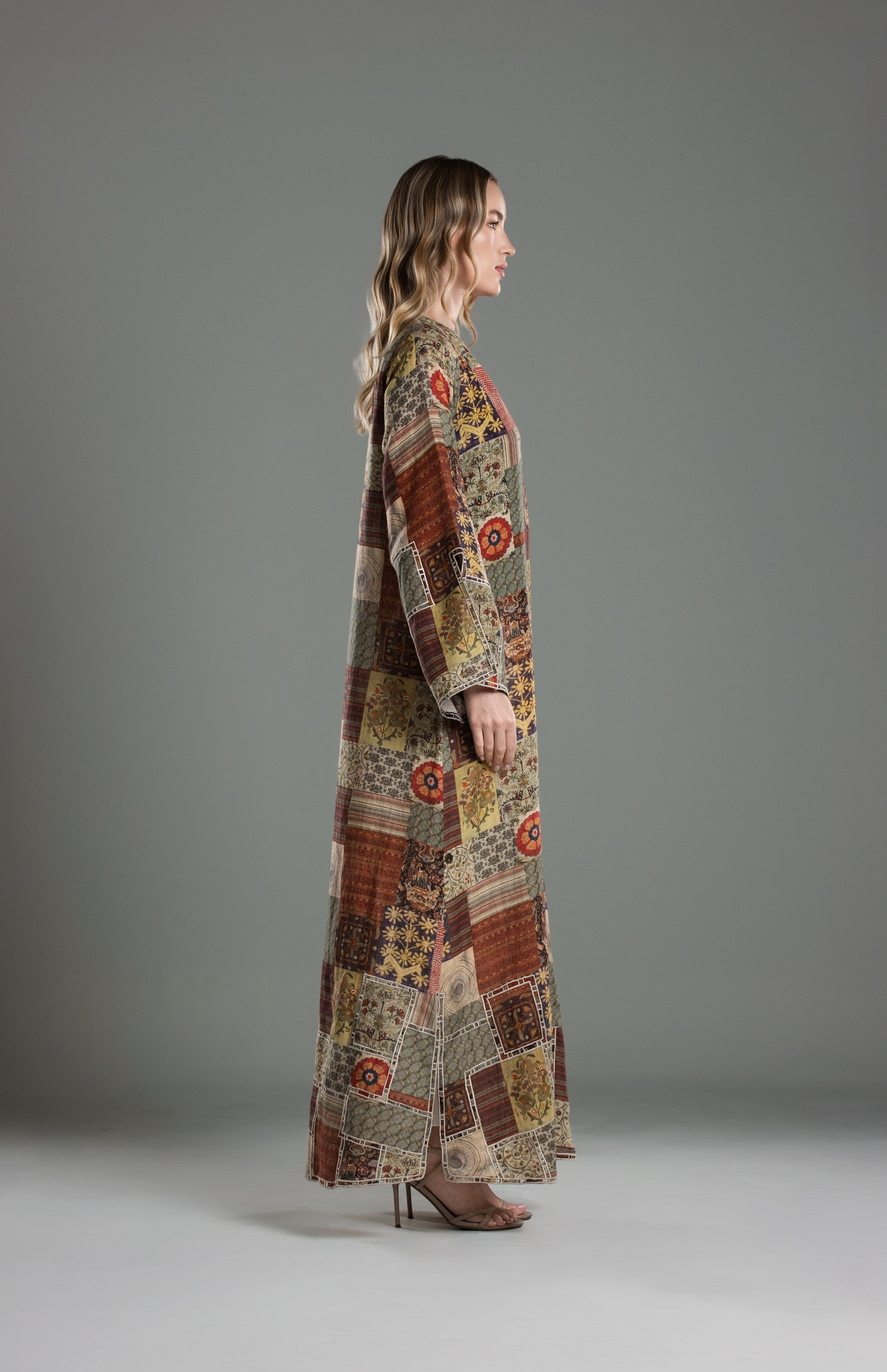 Patch Print Abaya