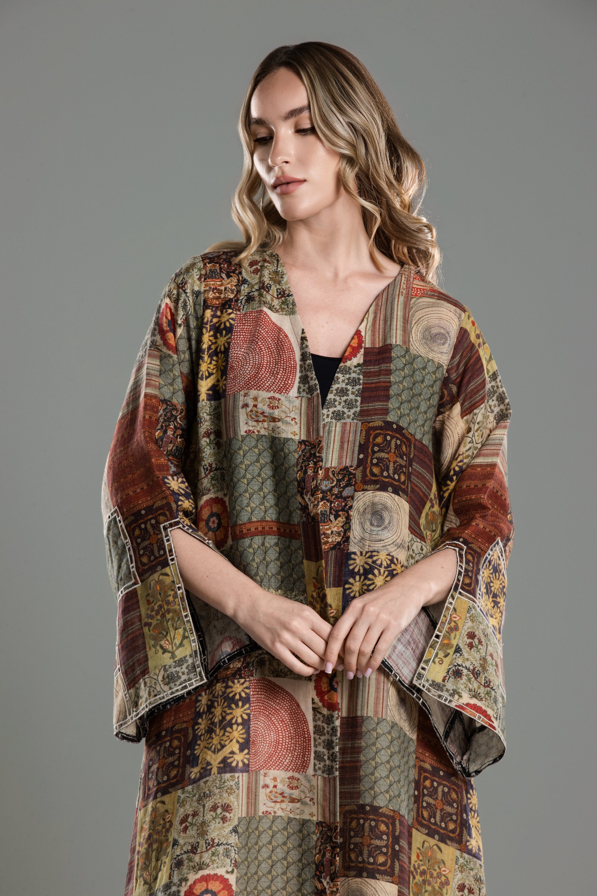 Patch Print Abaya