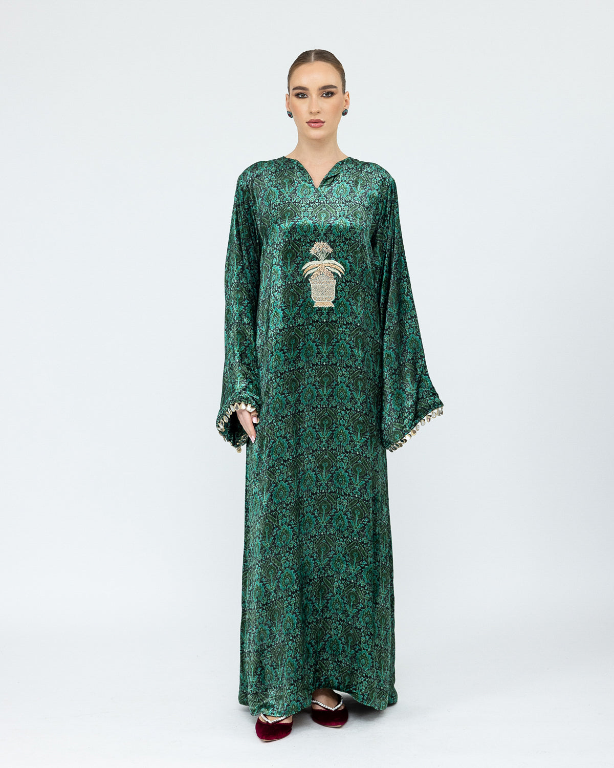 Printed Velvet Kaftan