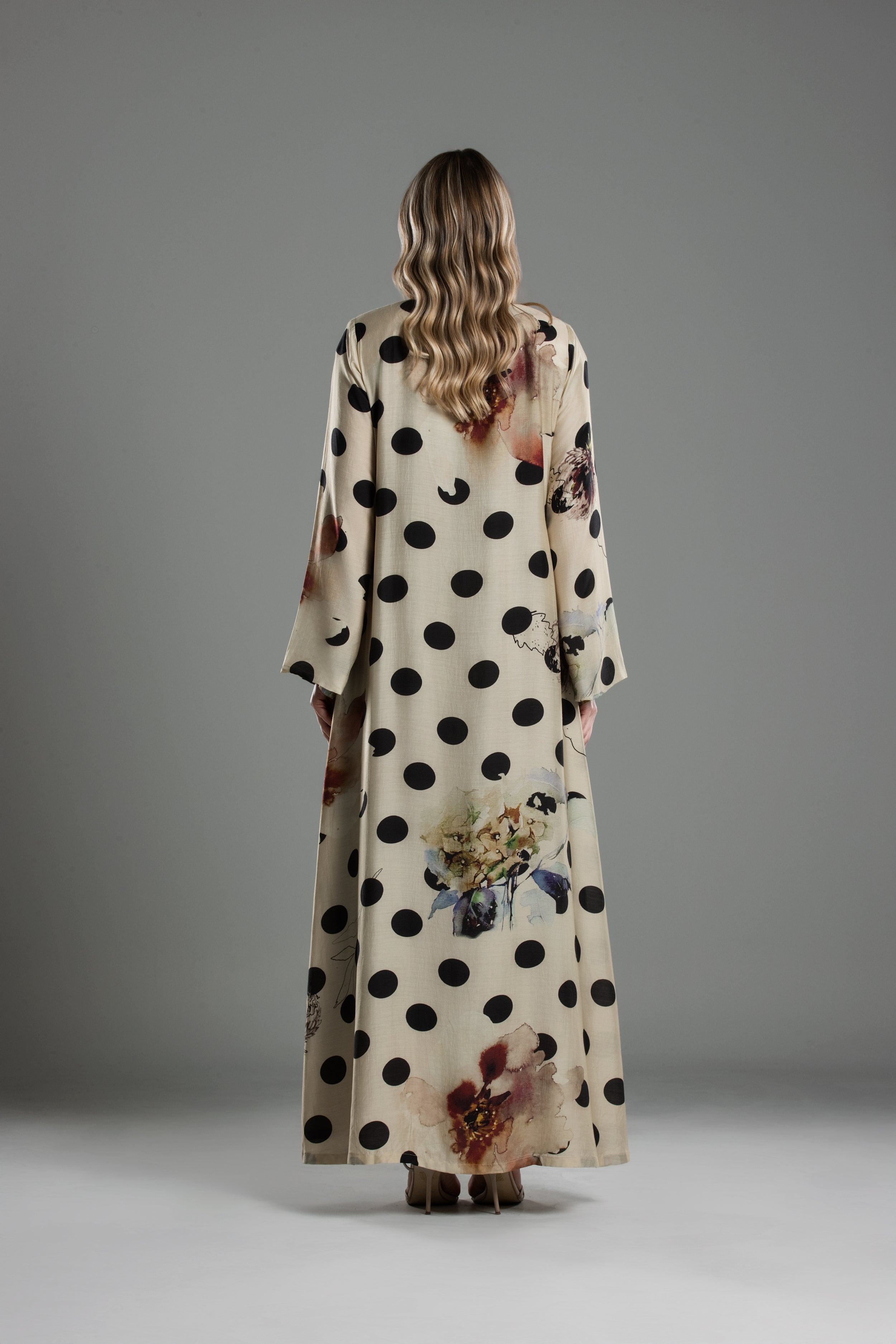 Floral Polka Dot Abaya