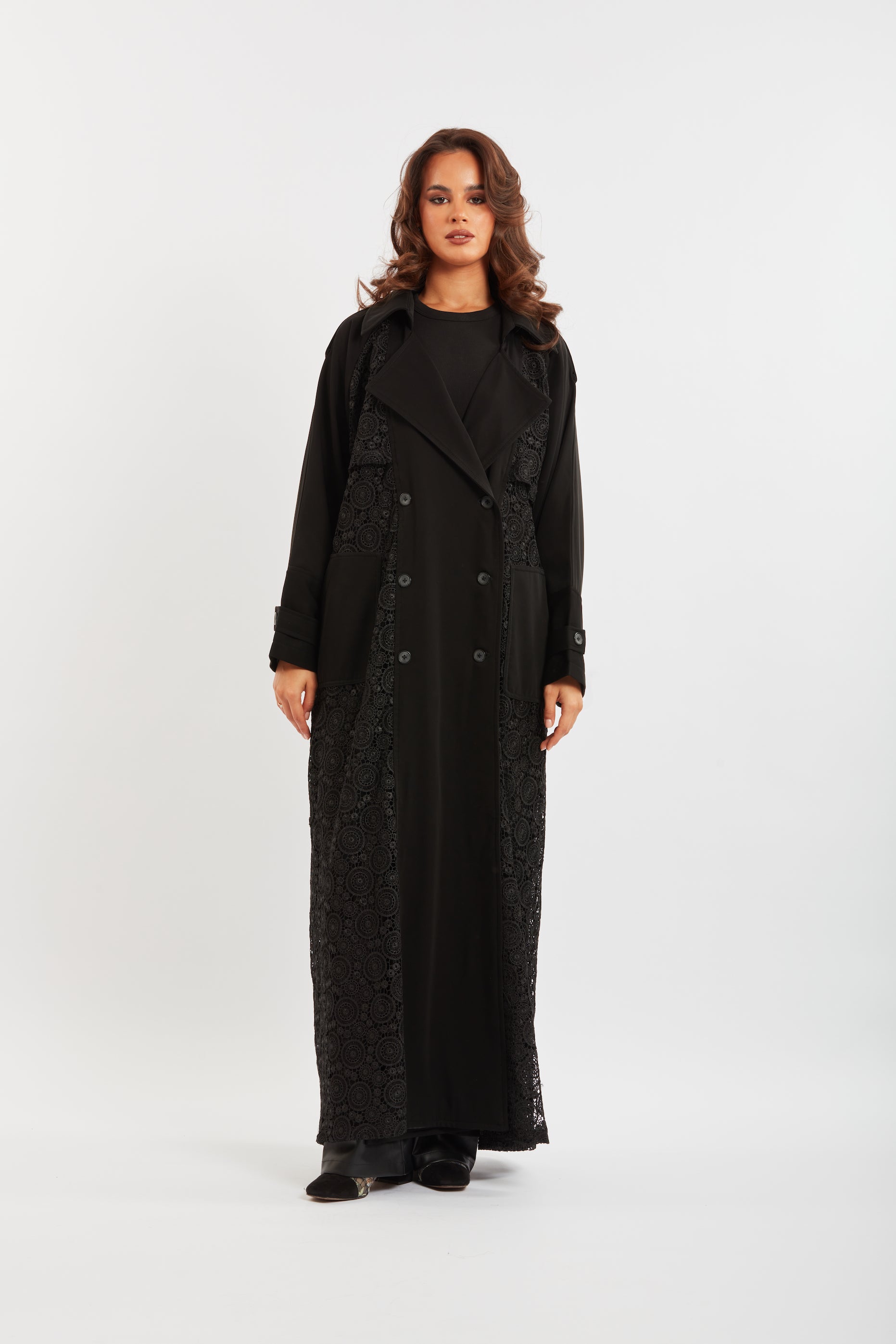 Lace-Combination Abaya