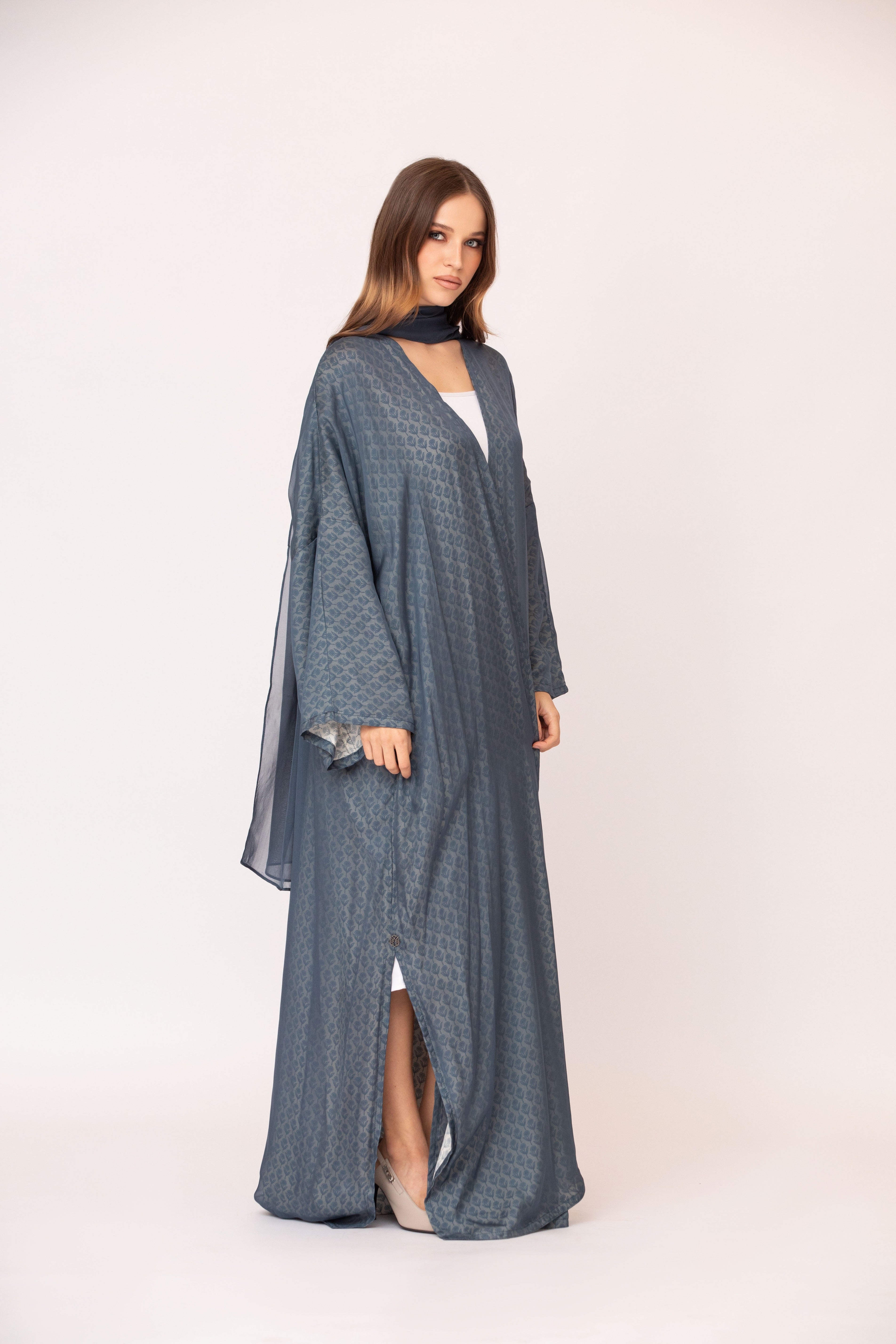 Abaya with Printed Lining