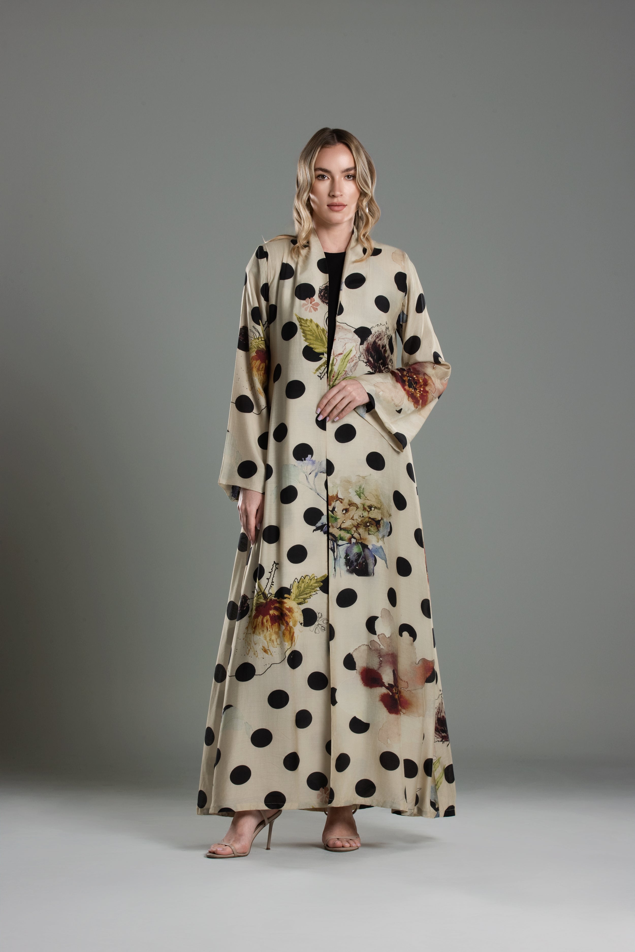 Floral Polka Dot Abaya