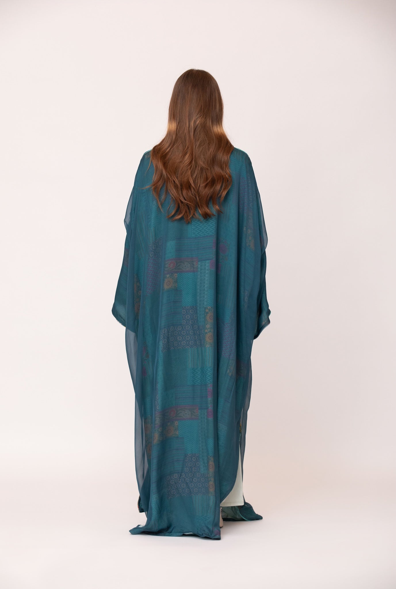 Abaya with Printed Lining