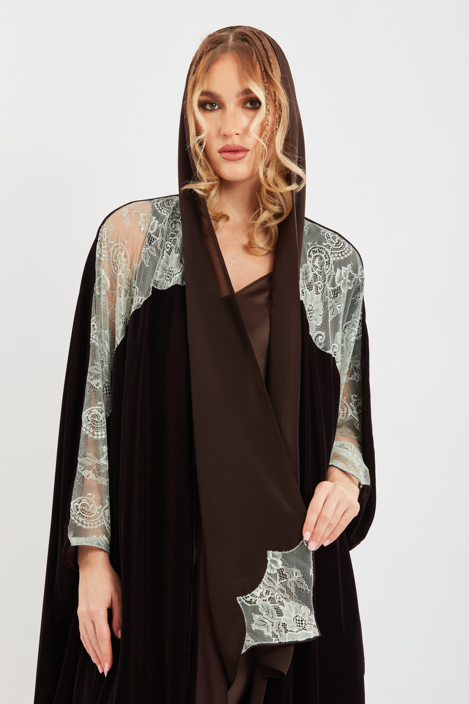Velvet Lace Abaya
