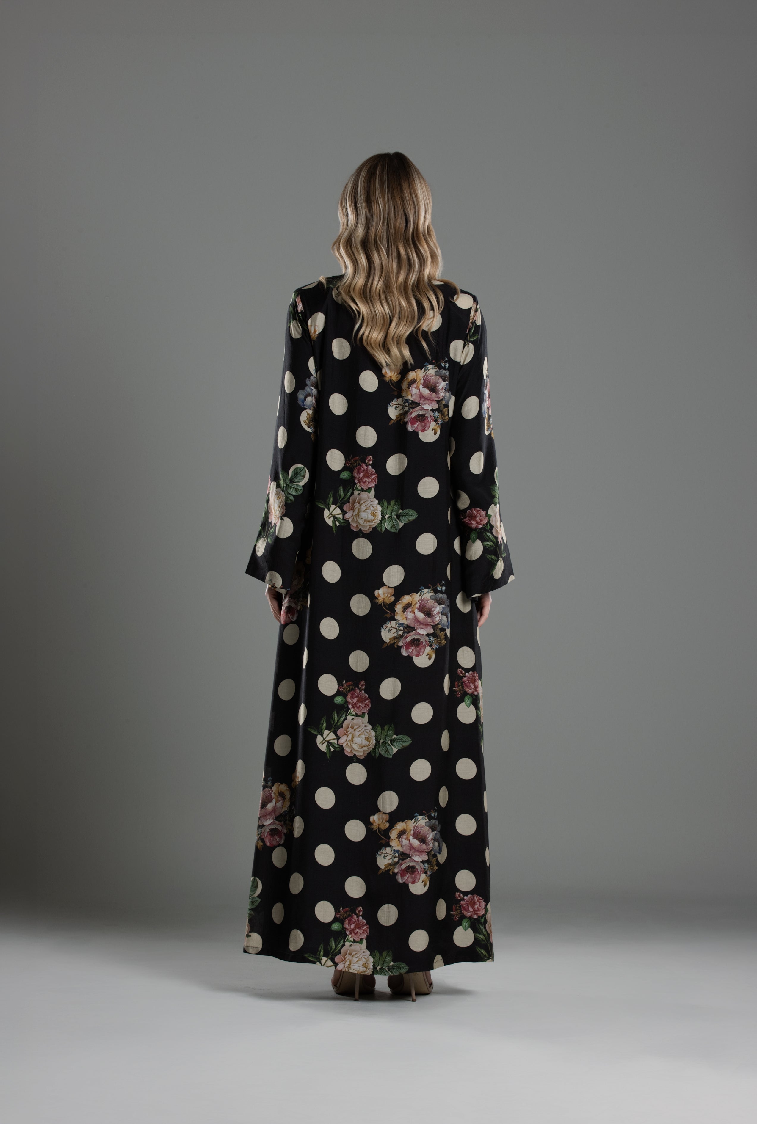 Floral Polka Dot Abaya