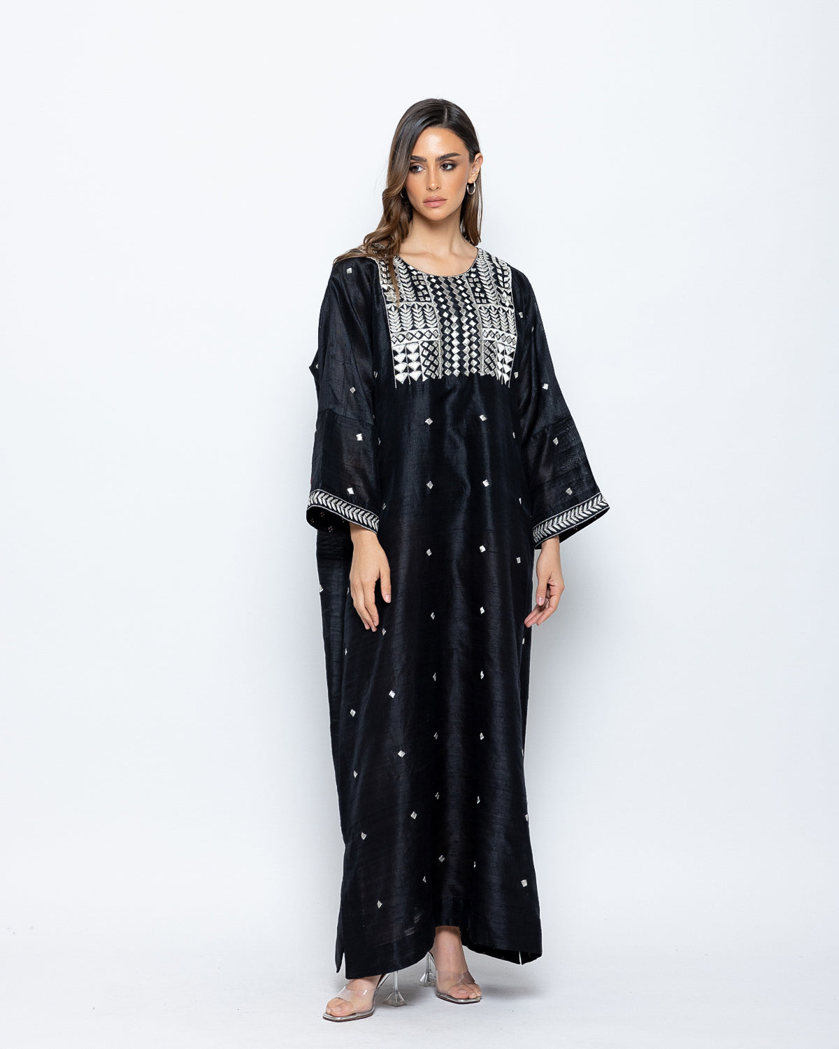Raw Silk Embroidered Kaftan image 0