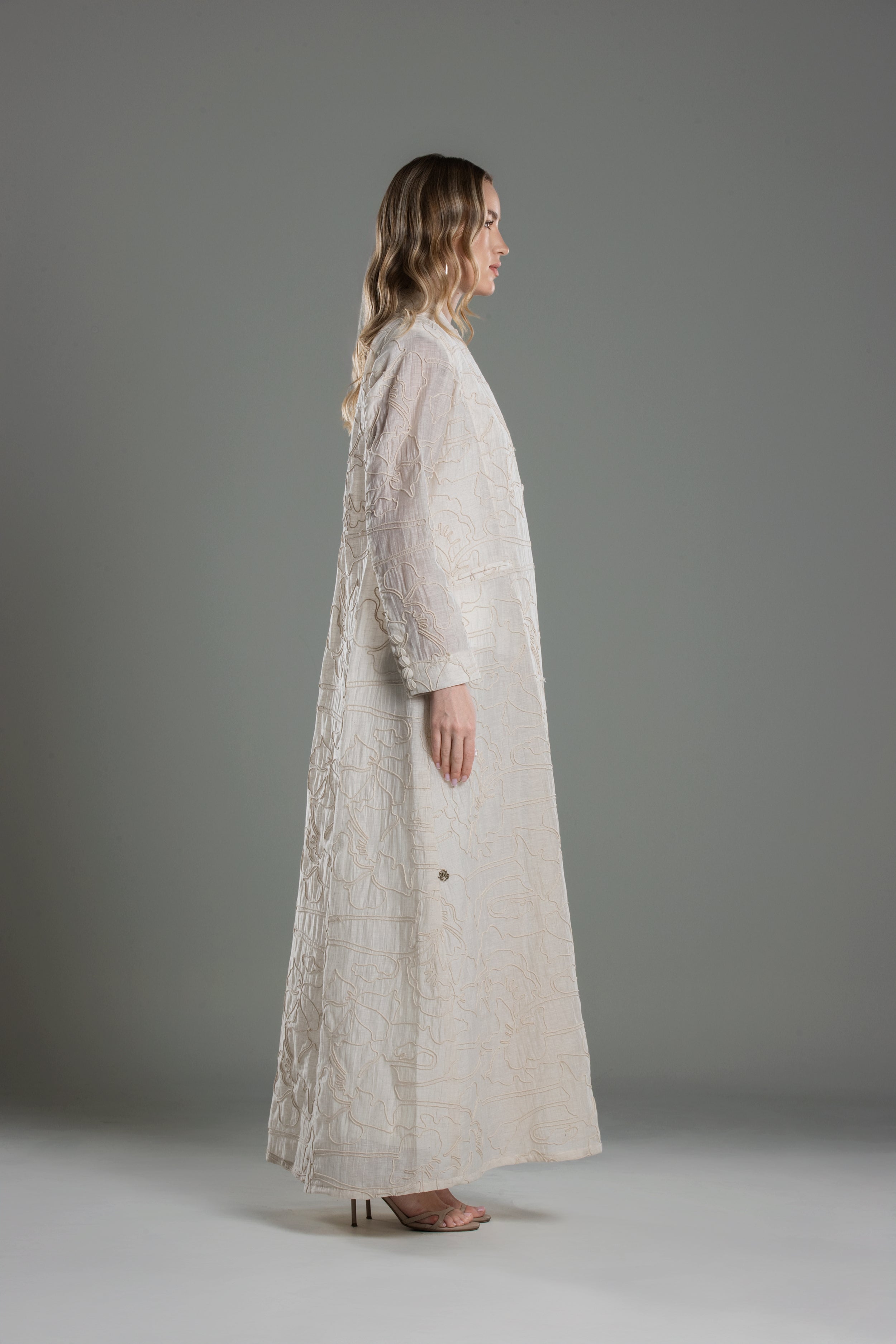 Embroidered Blazer Abaya