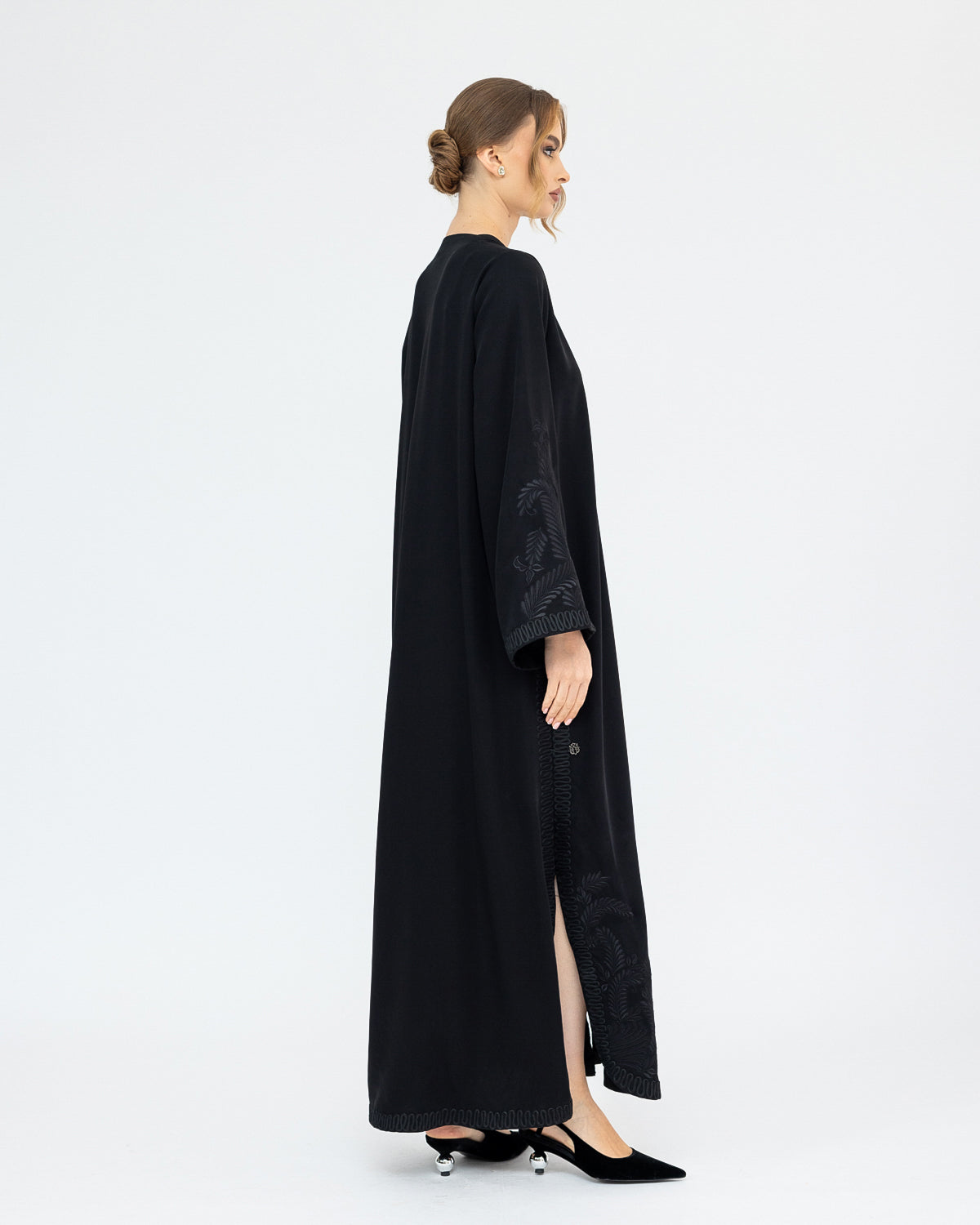 Black Embroidered Abaya