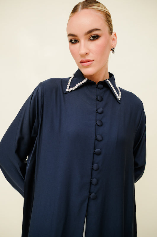 Crystal Collar Abaya