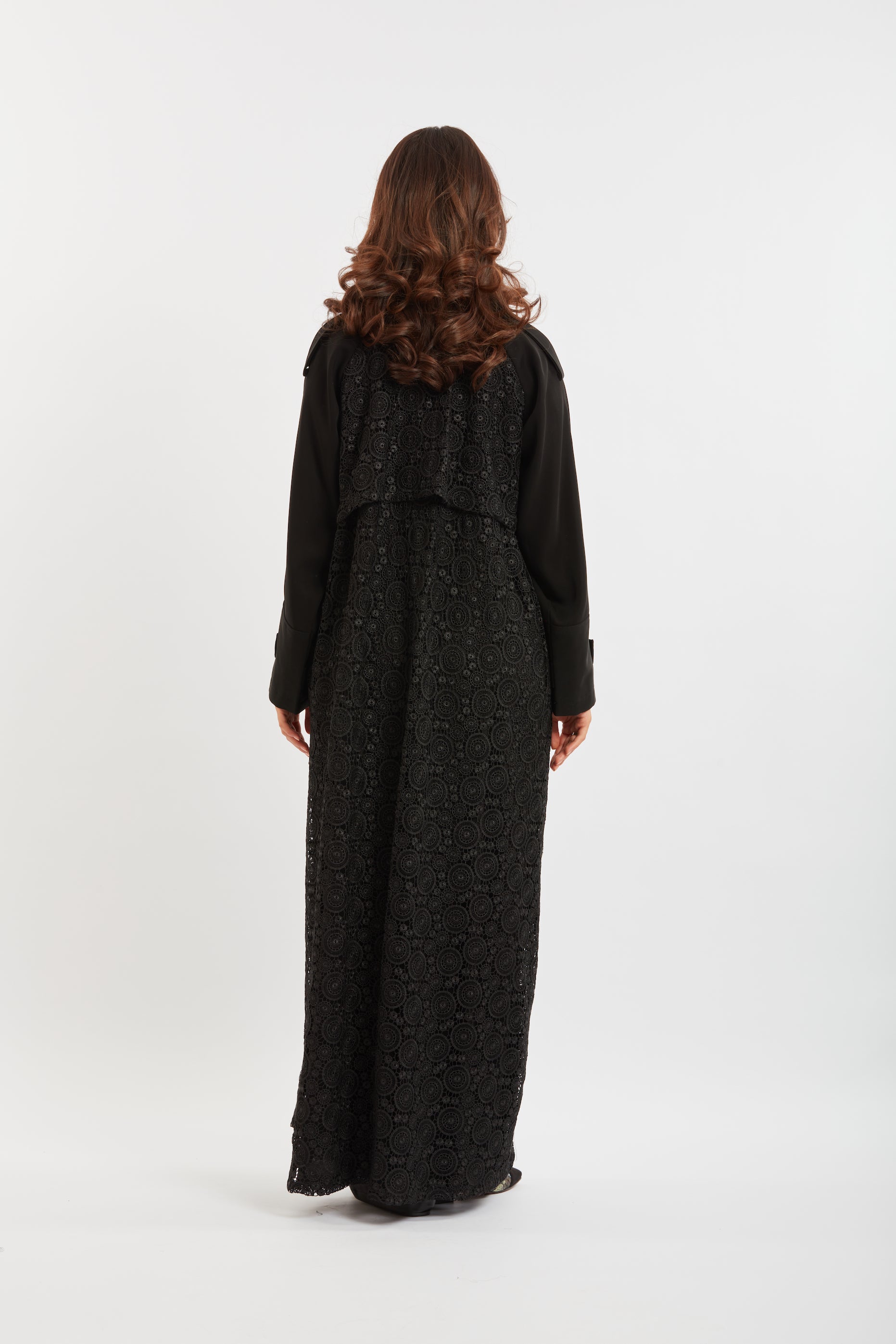 Lace-Combination Abaya