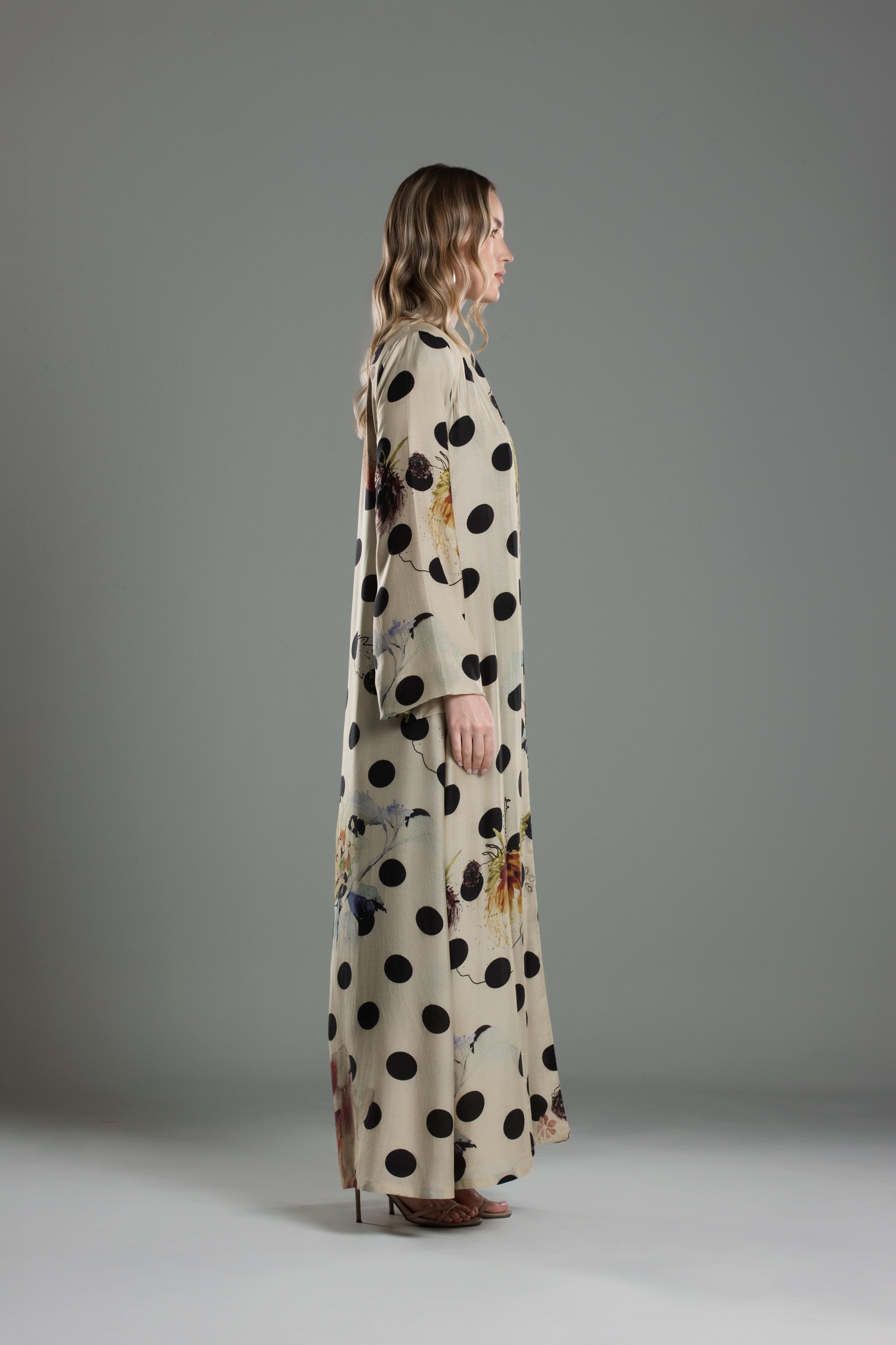 Floral Polka Dot Abaya