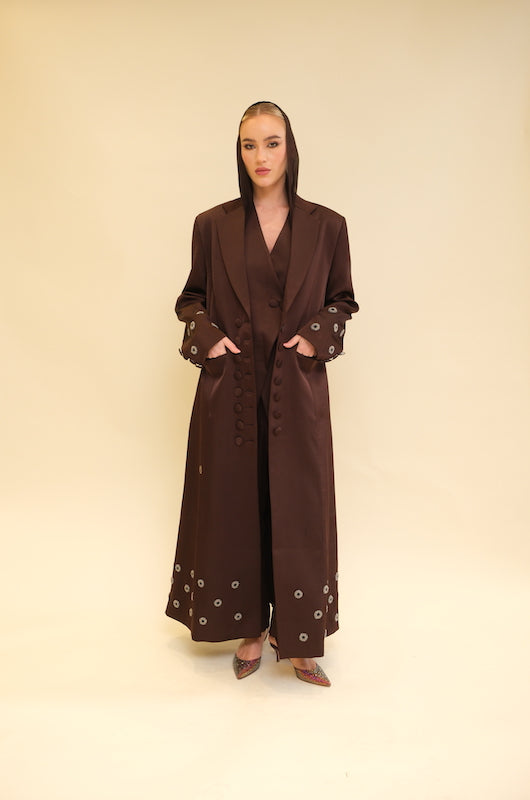 Satin Silk Abaya Set