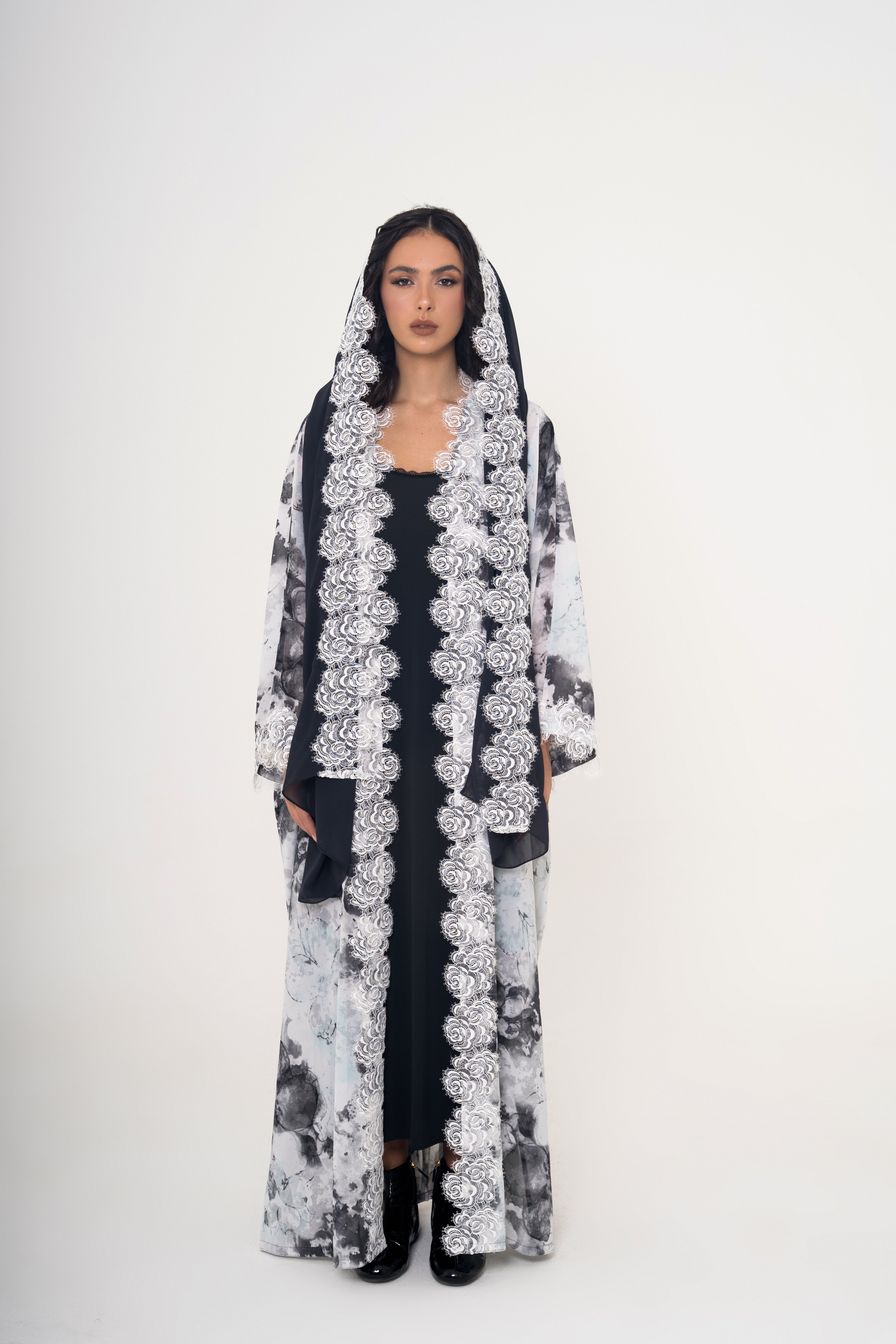 Misty Printed Abaya