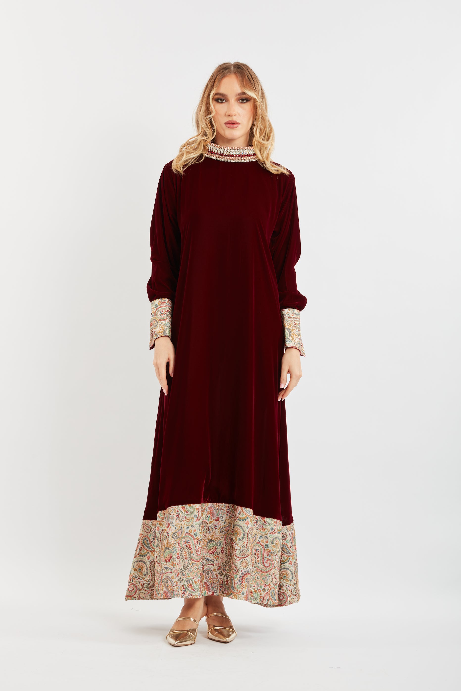 Crystal Collared Kaftan