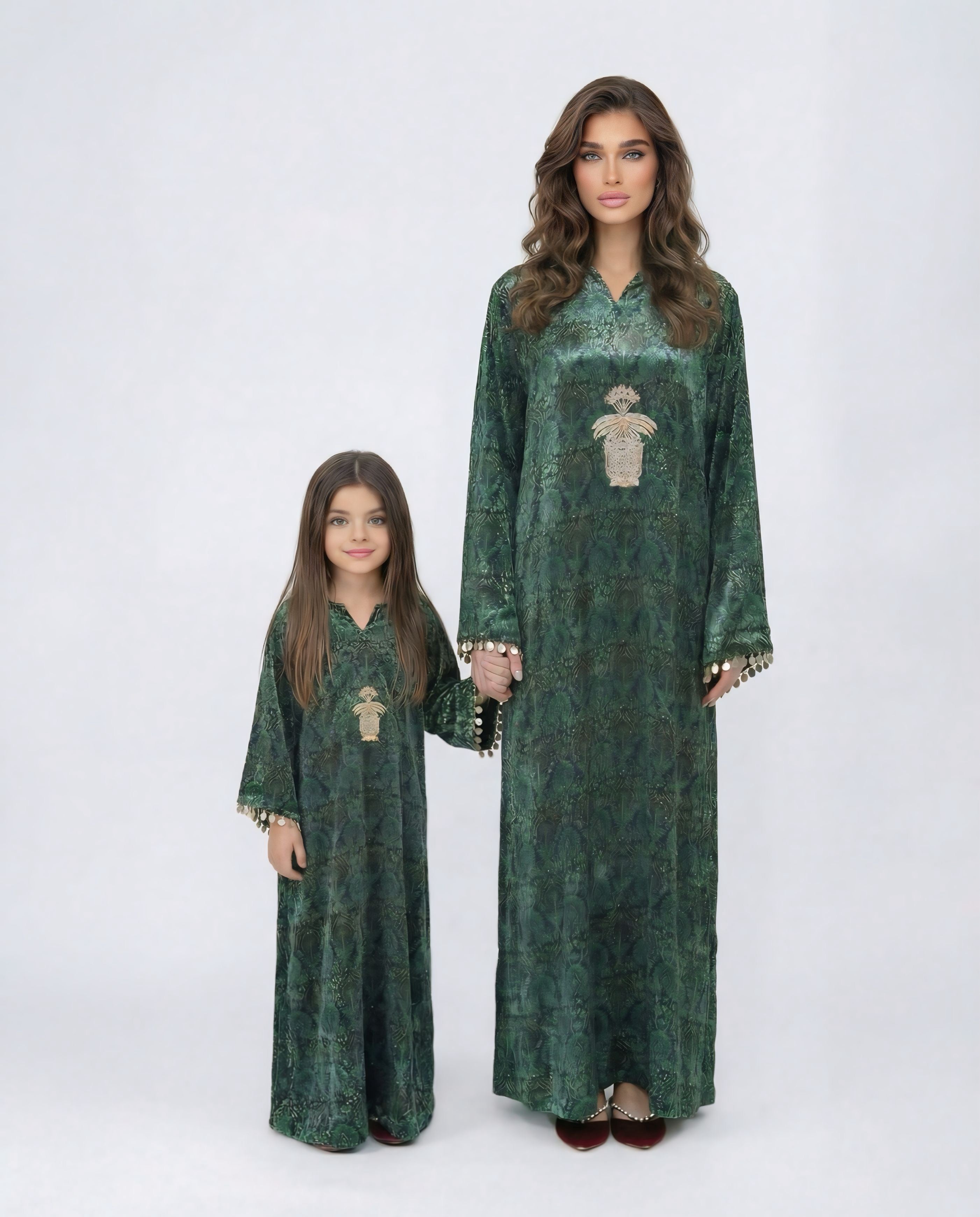 Printed Velvet Kaftan