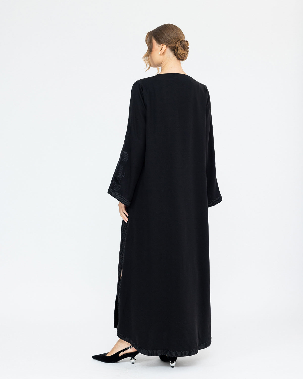 Black Embroidered Abaya