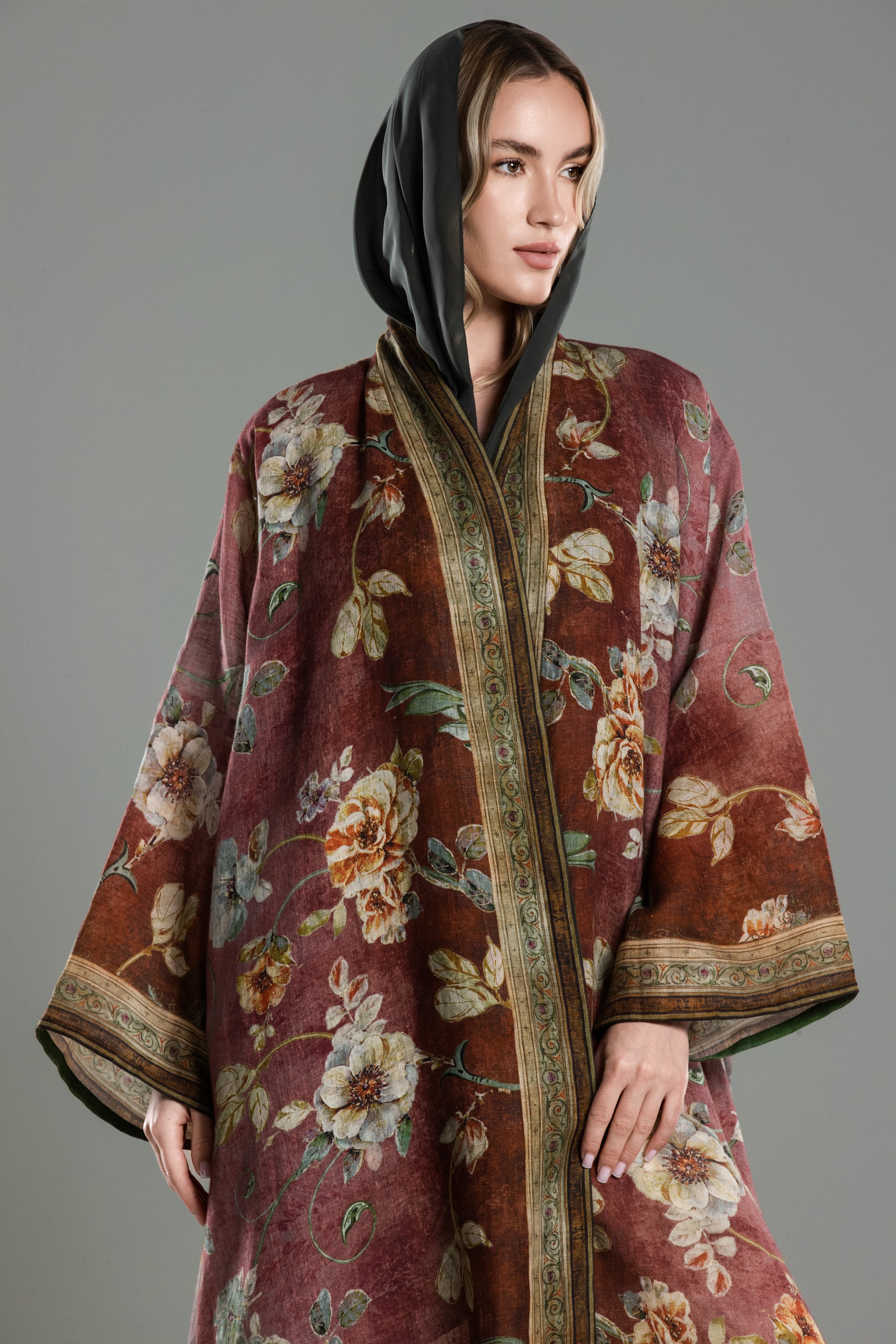 Floral Print Abaya