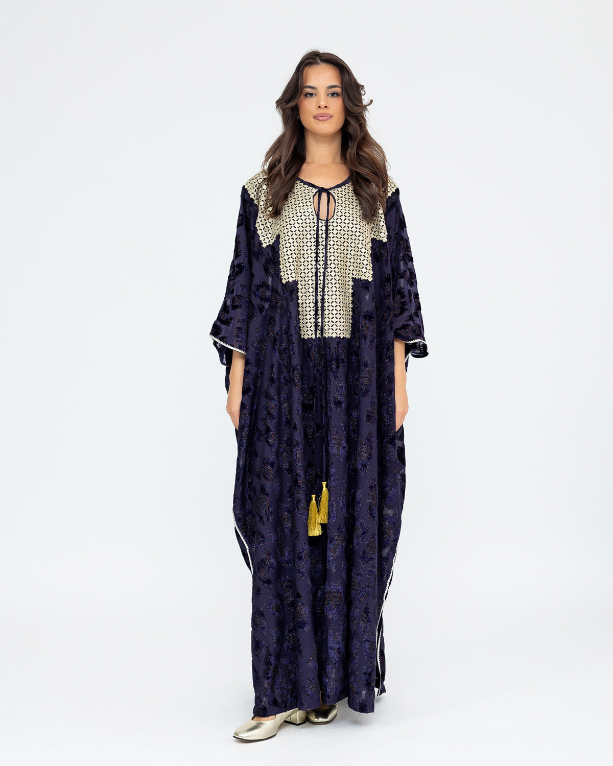 Textured Velvet Kaftan