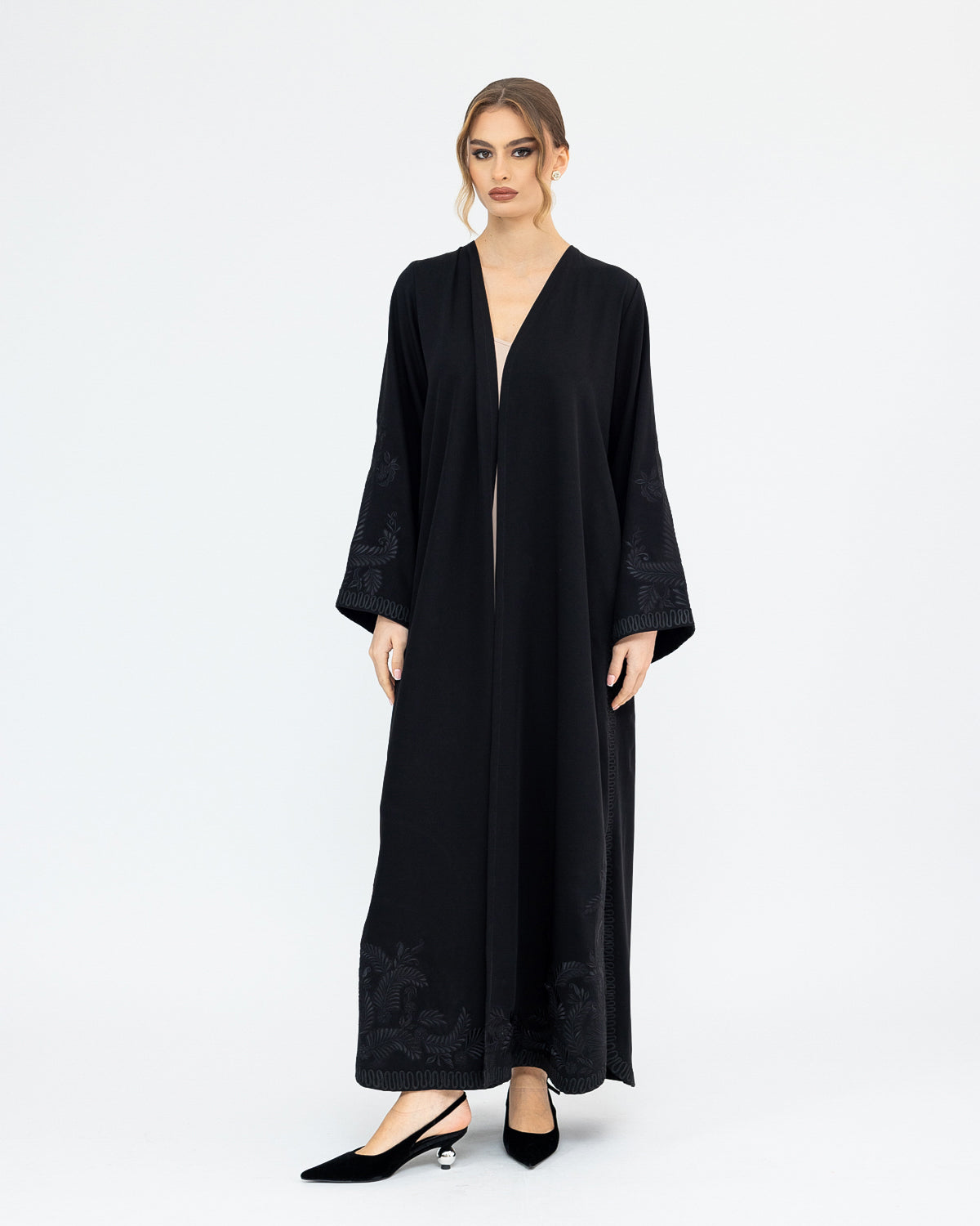 Black Embroidered Abaya