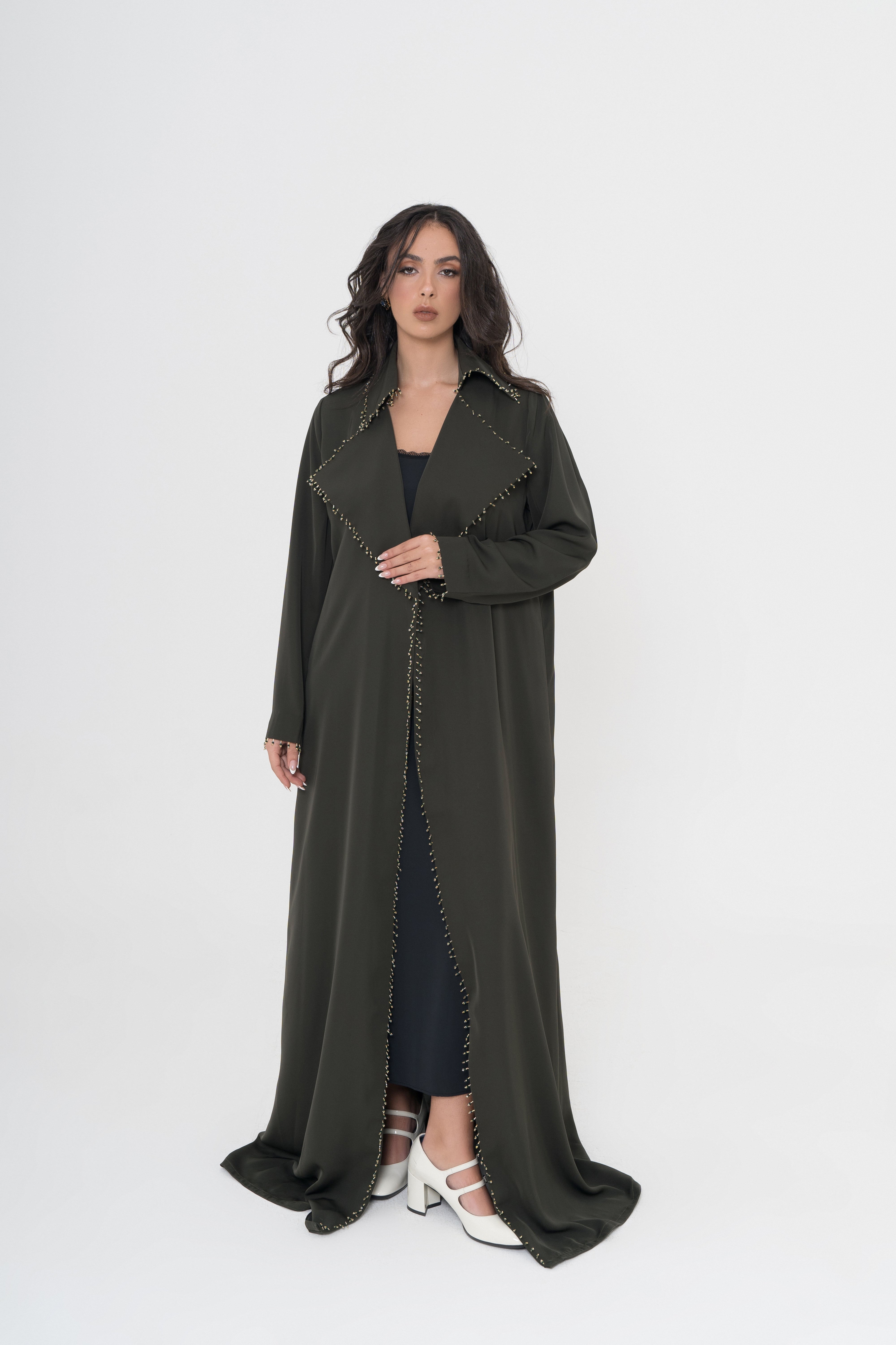 Coat-Style Tassel Abaya