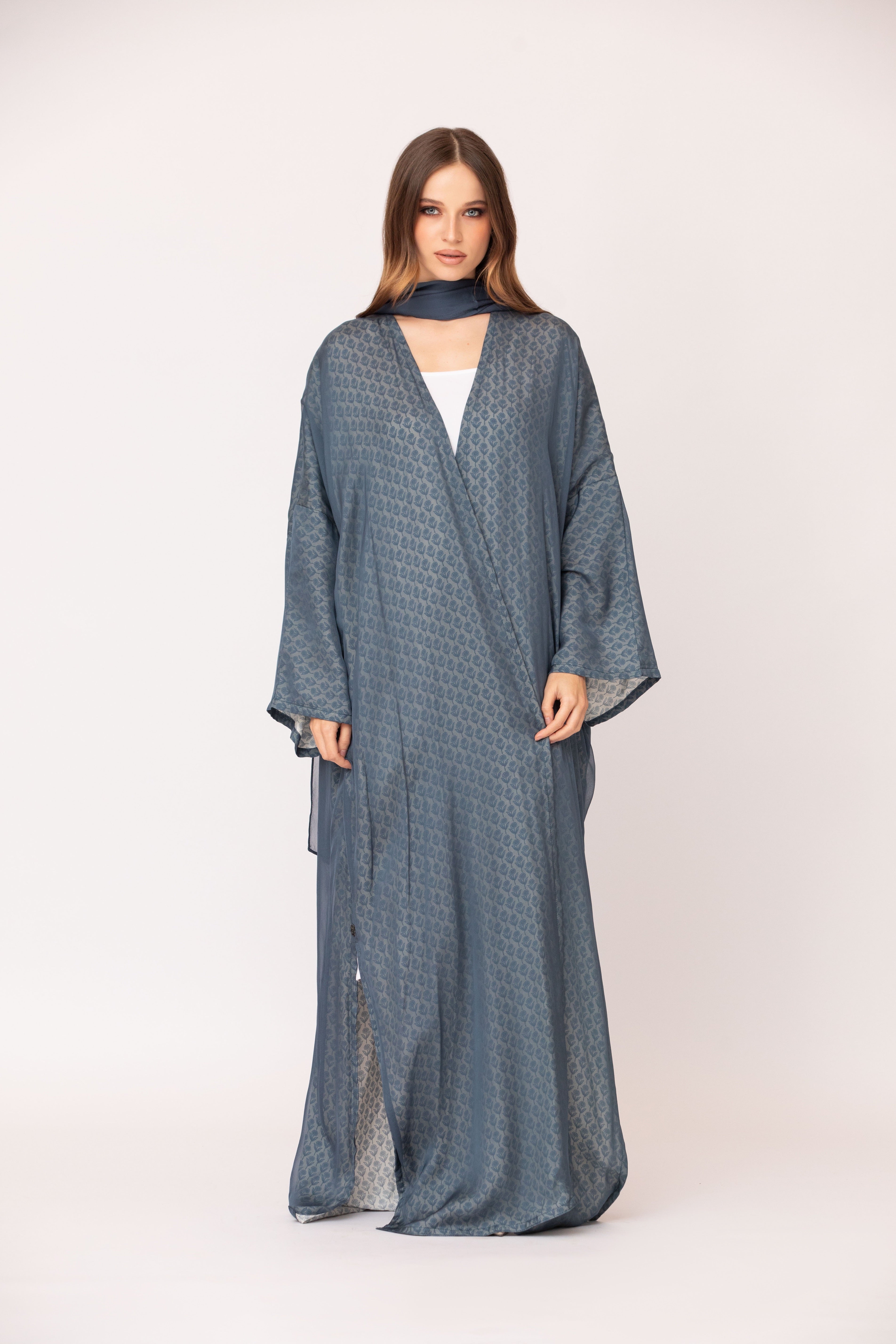 Abaya with Printed Lining