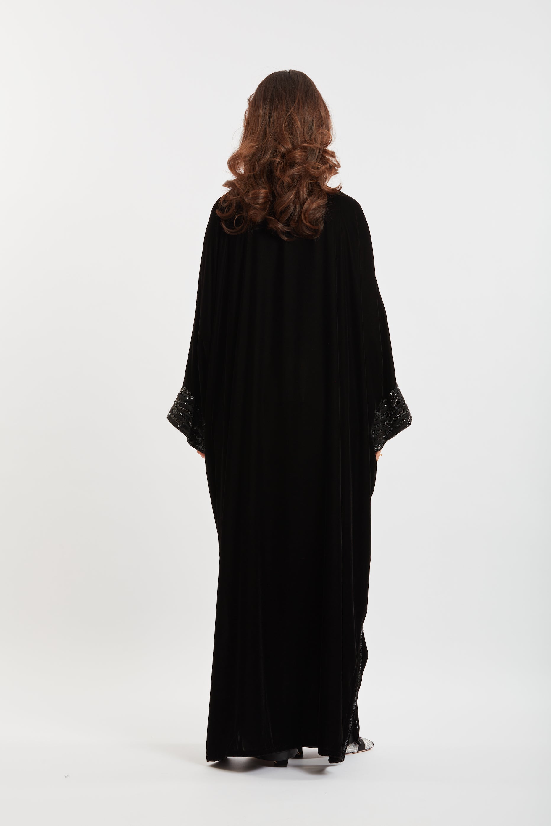 Embroidered Velvet Abaya