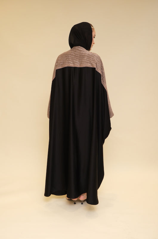Two-tone Silk Abaya