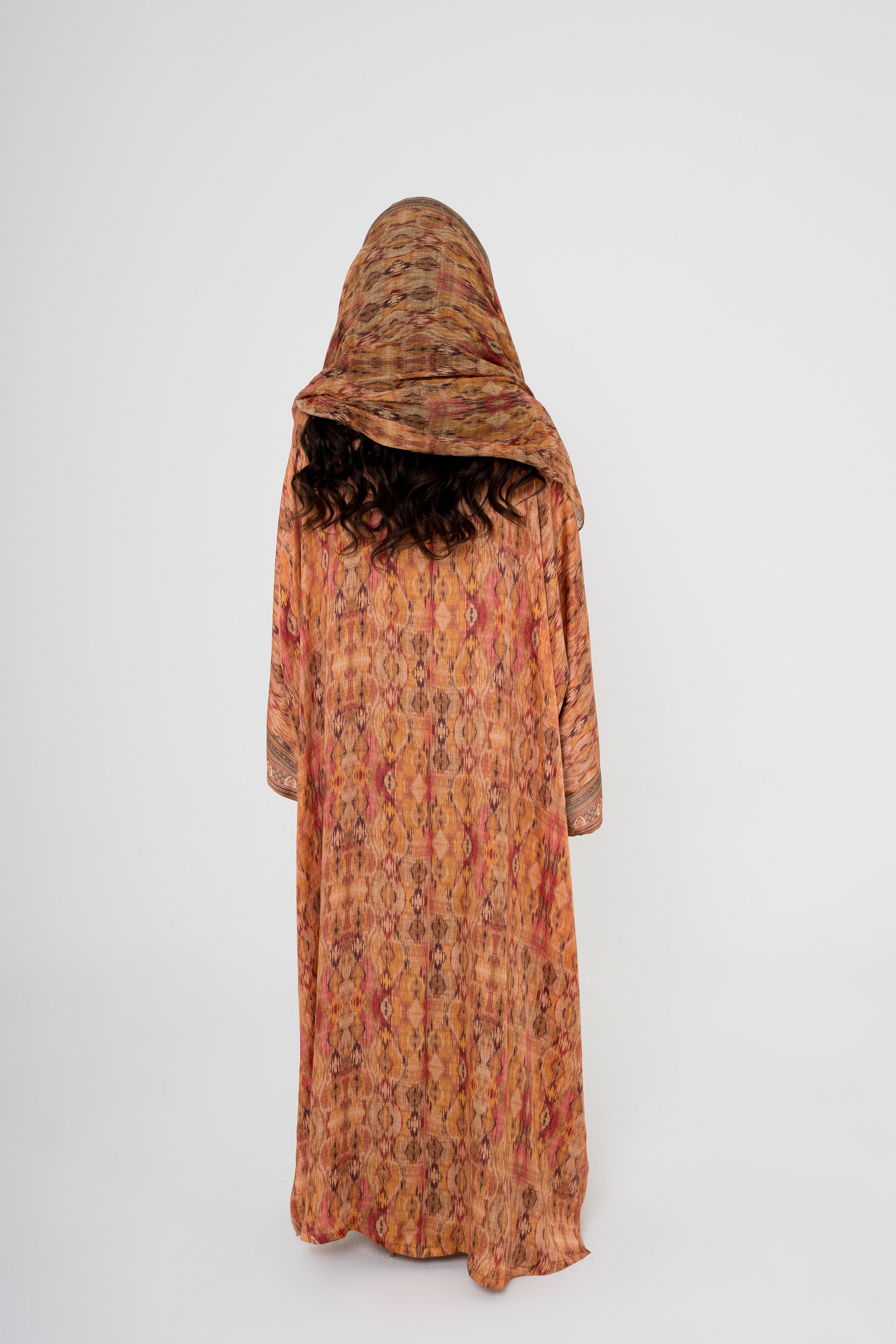 Ikat Printed Abaya