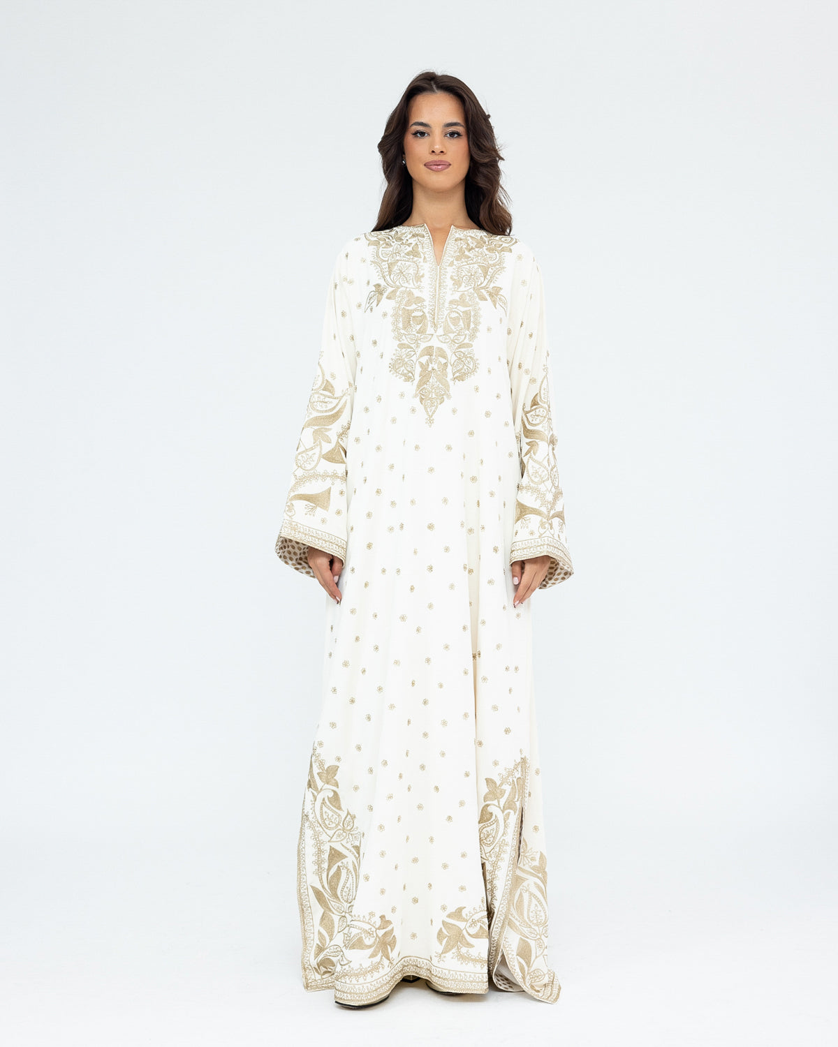 Embroidered Silk Kaftan