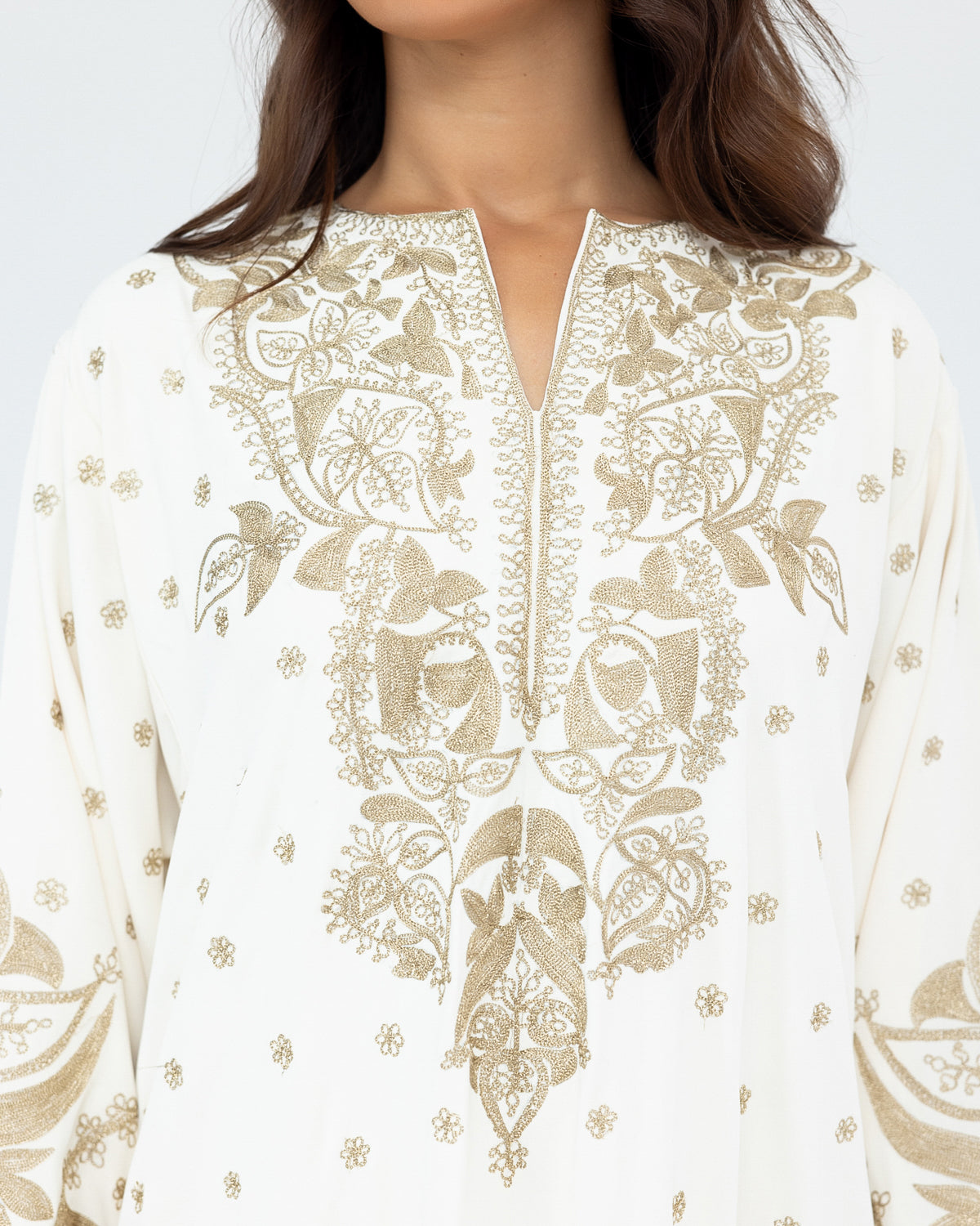 Embroidered Silk Kaftan