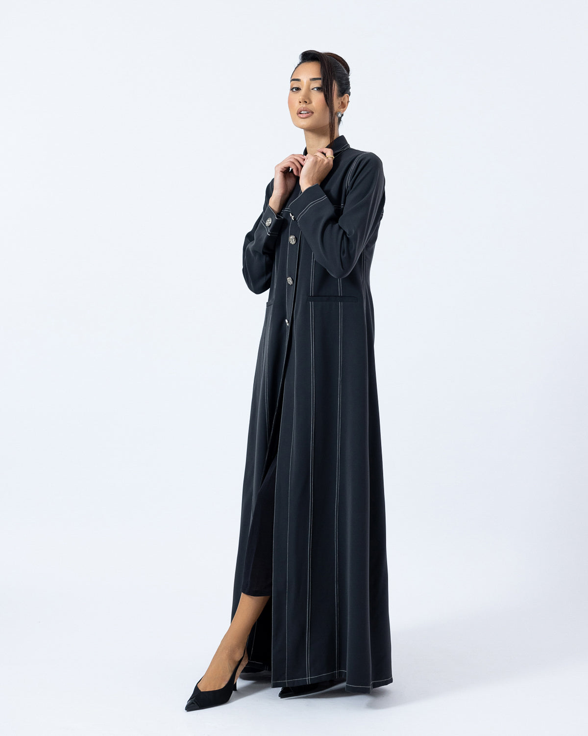 The Topstitched Abaya
