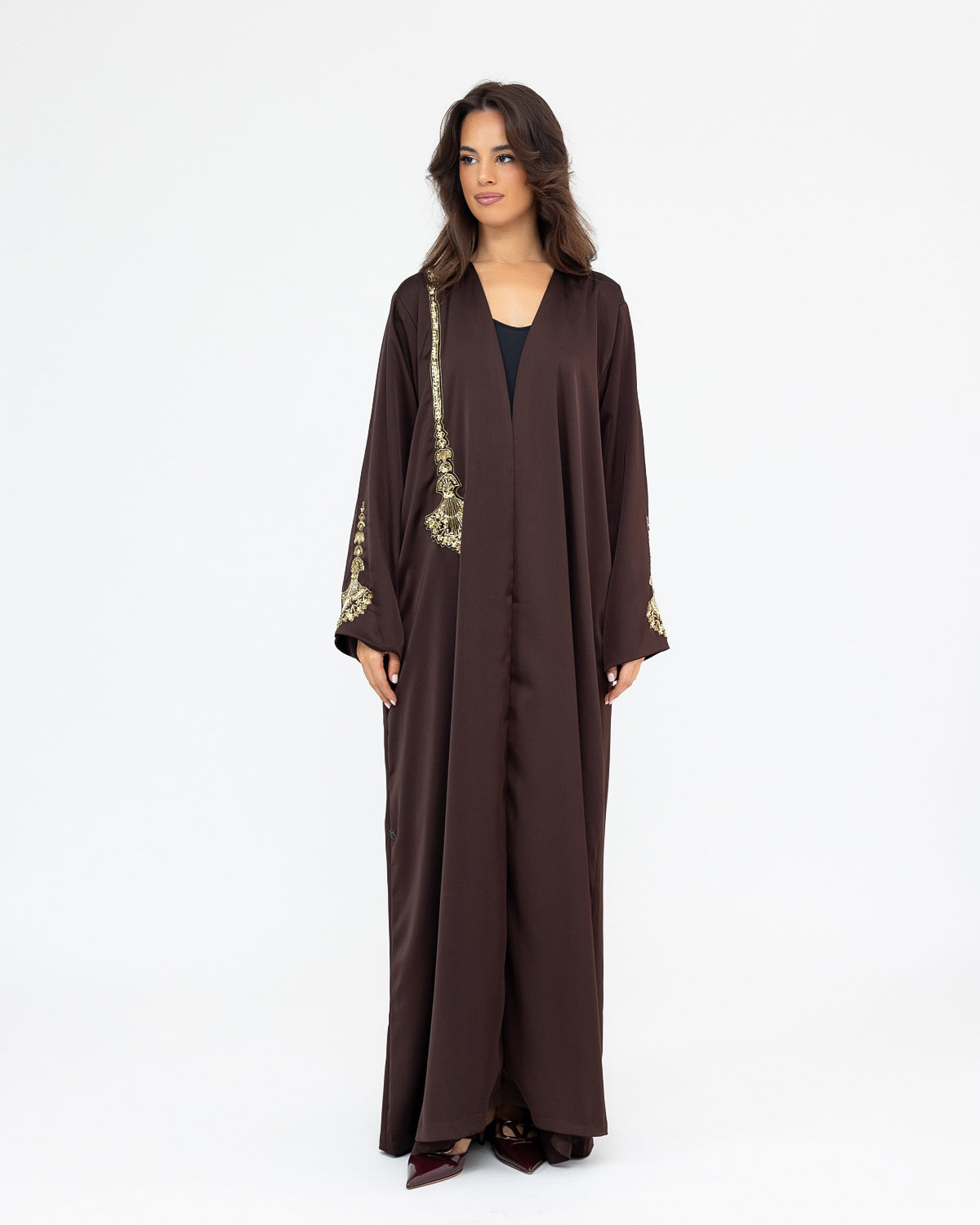 Embroidered Silk Abaya