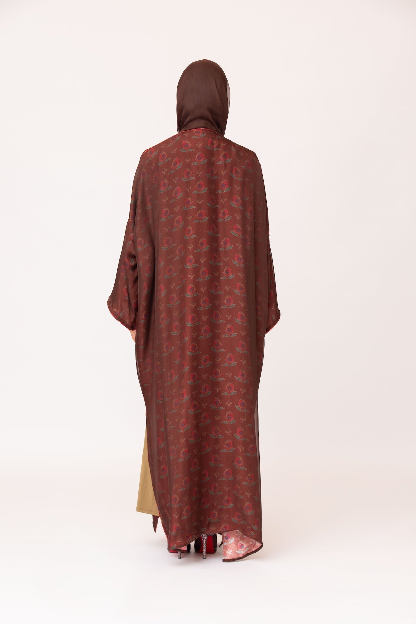Abaya with Printed Lining