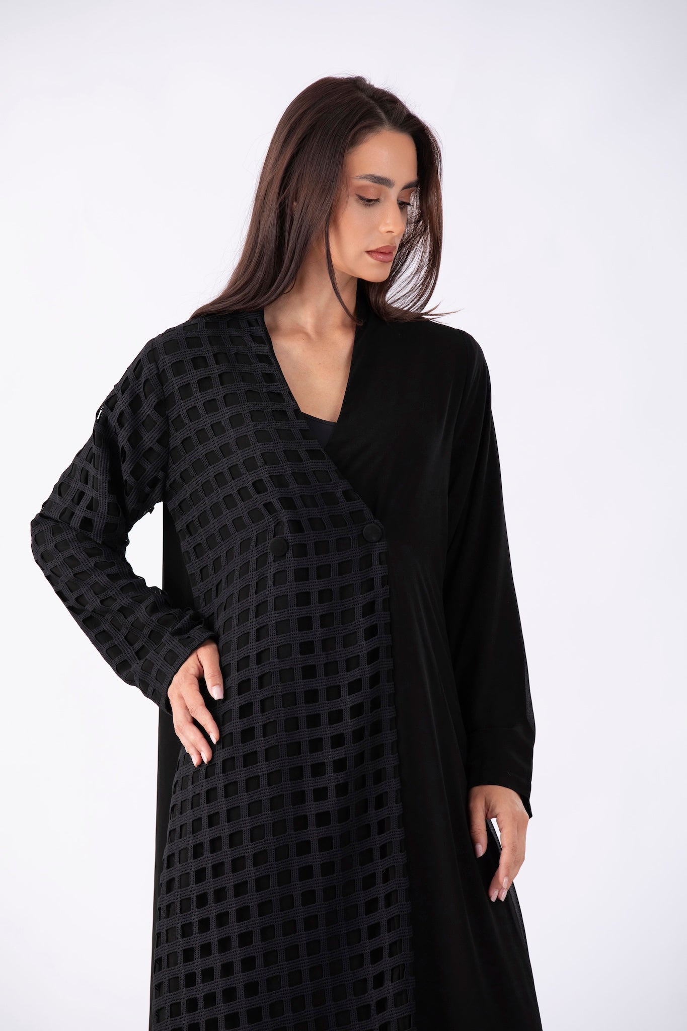 Square Pattern Abaya