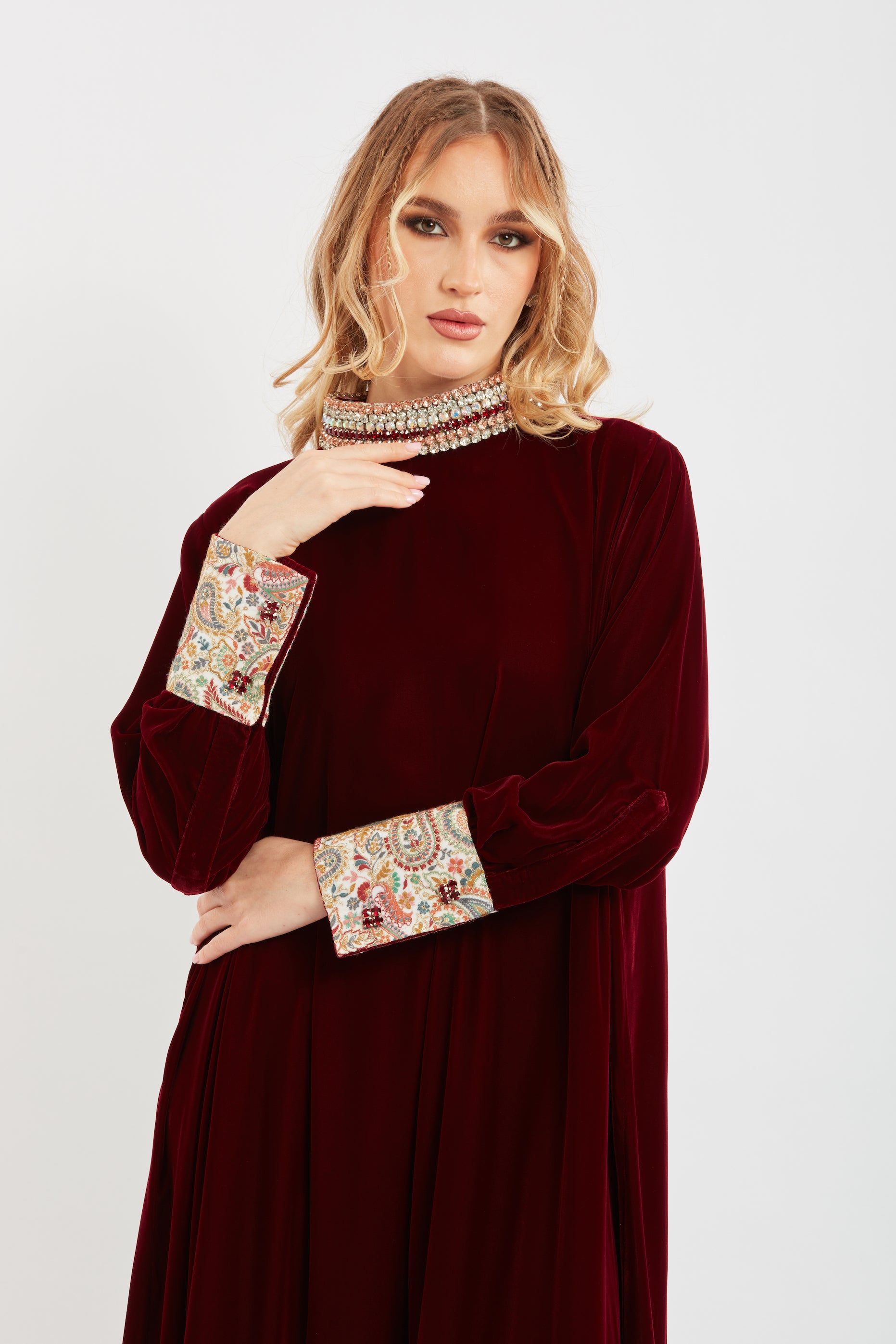 Crystal Collared Kaftan