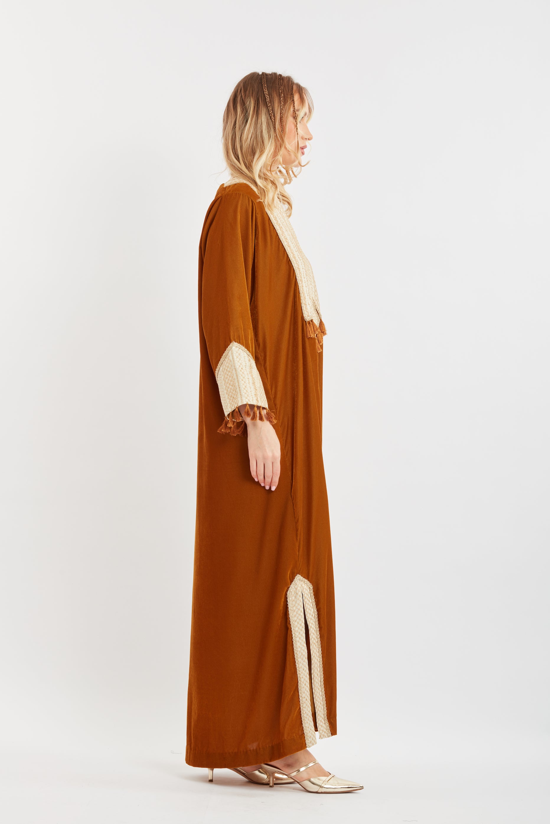Tassel Velvet Kaftan