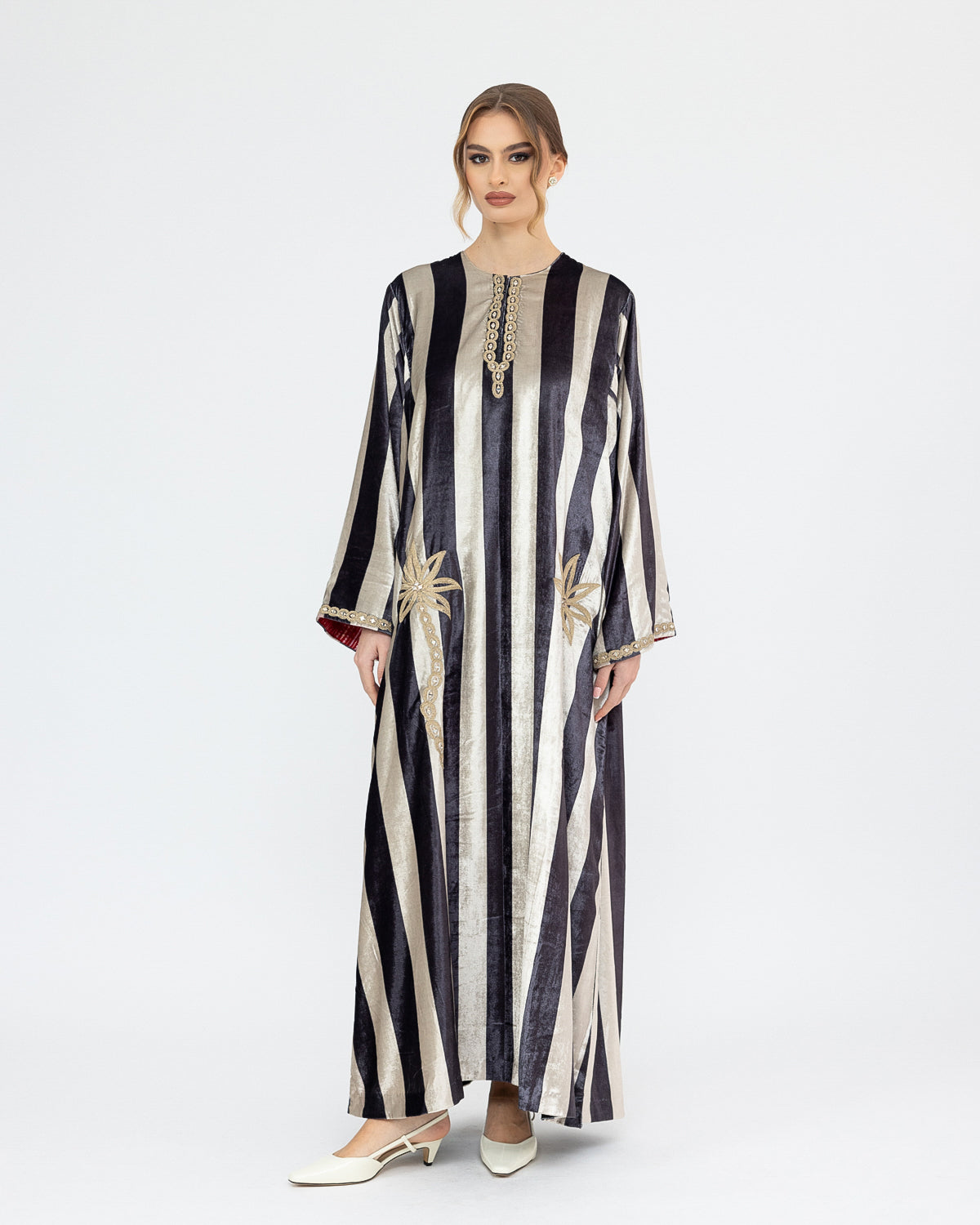 Striped Velvet Kaftan