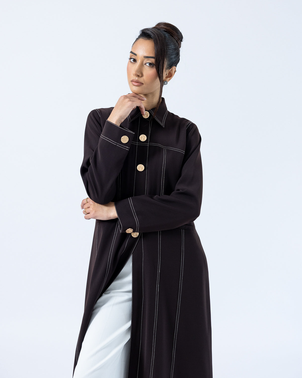 The Topstitched Abaya