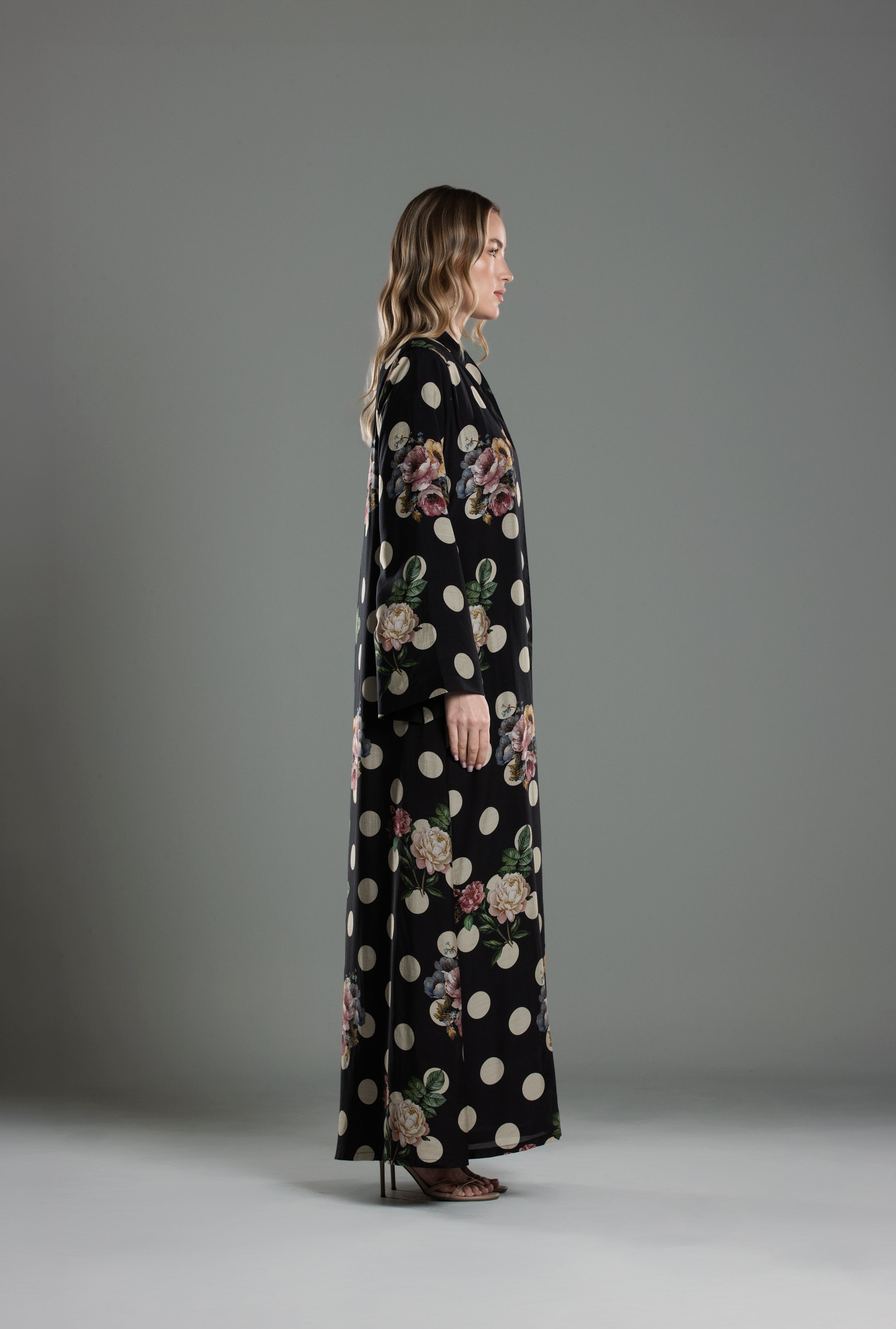 Floral Polka Dot Abaya
