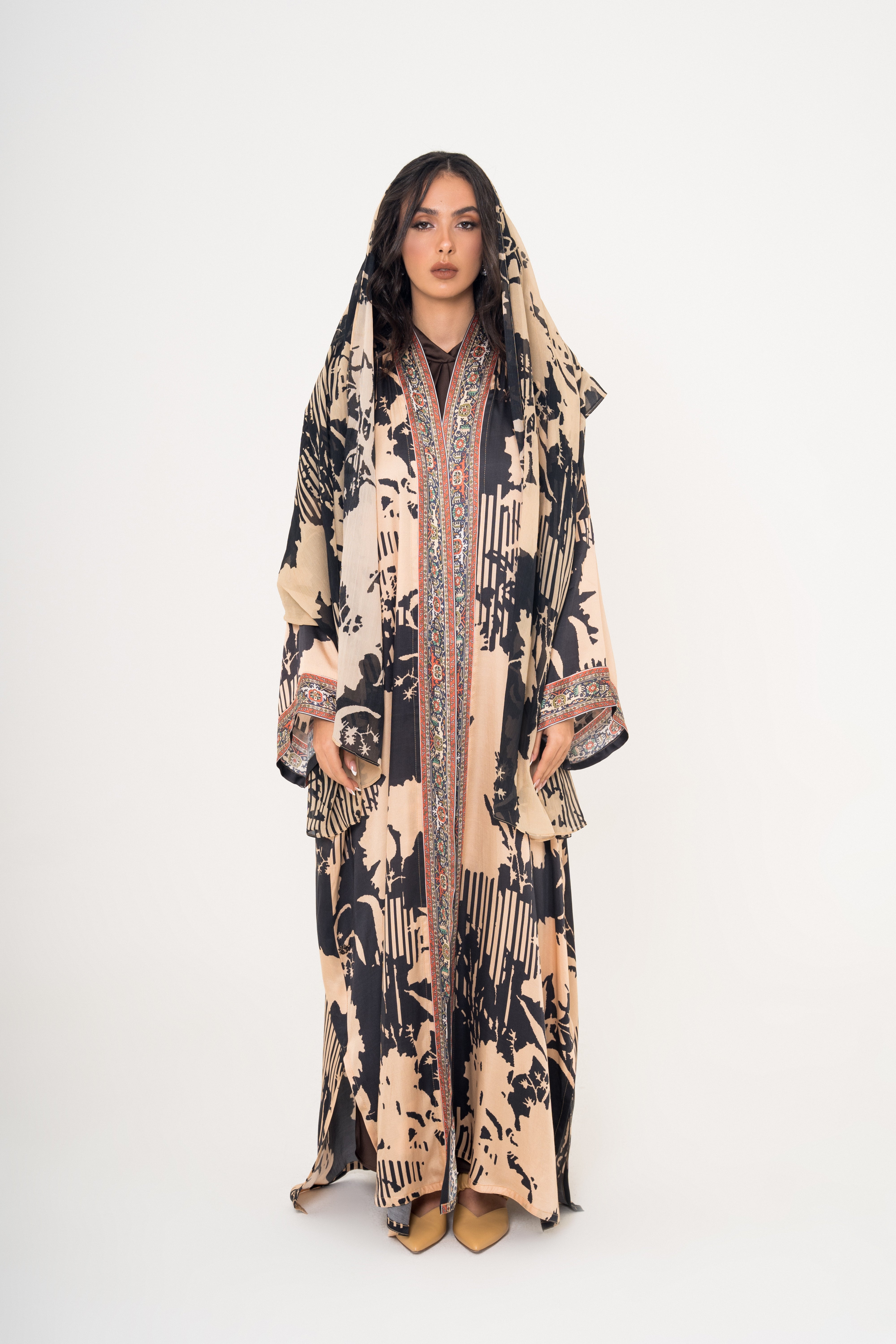 Abstract Botanical Print Abaya