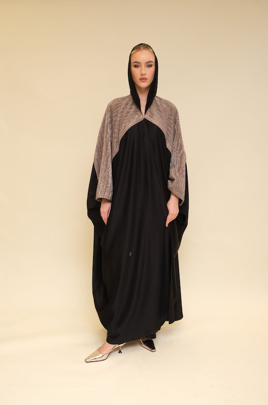 Two-tone Silk Abaya