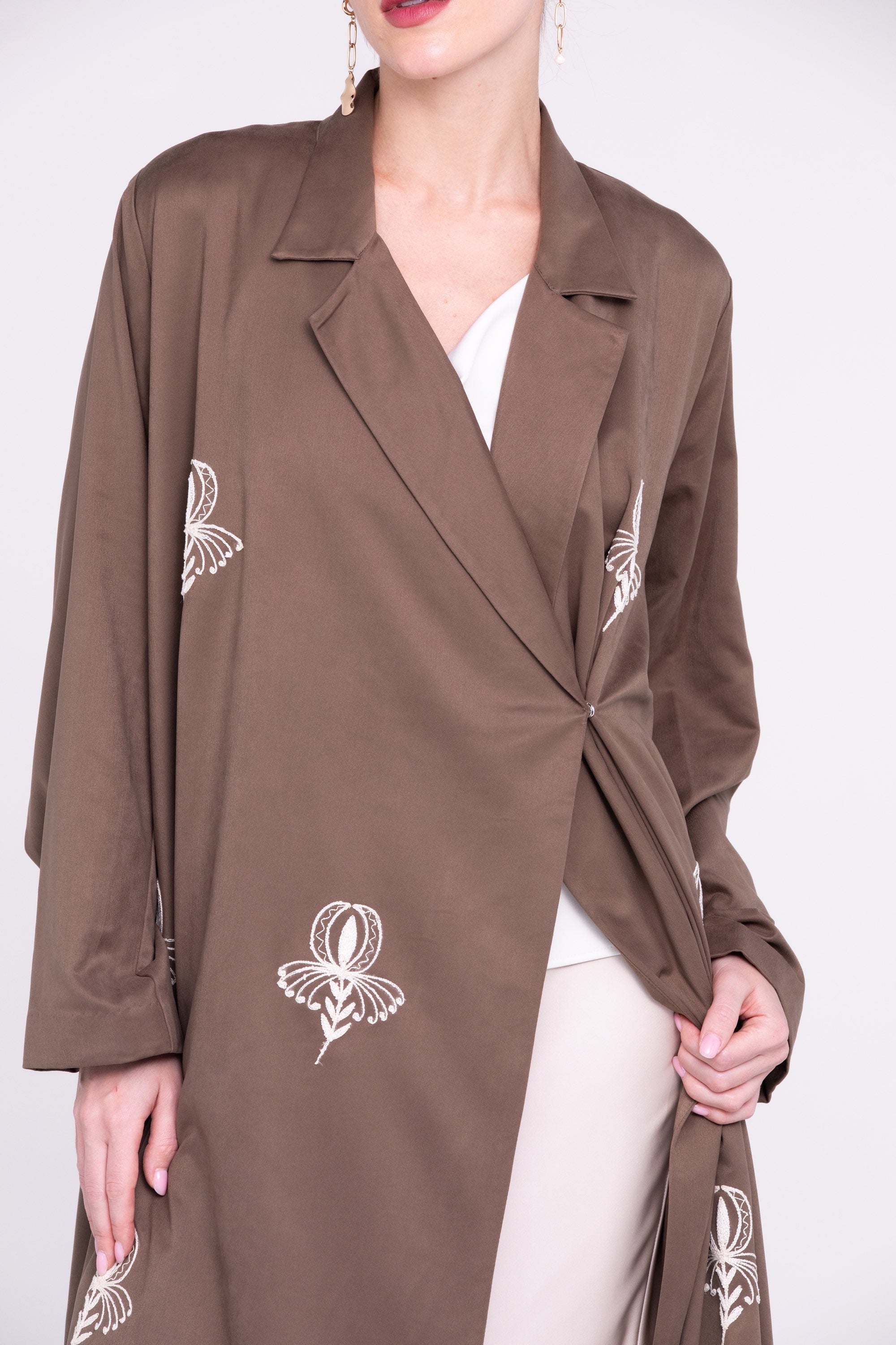 Suede Wrapped Abaya image 1