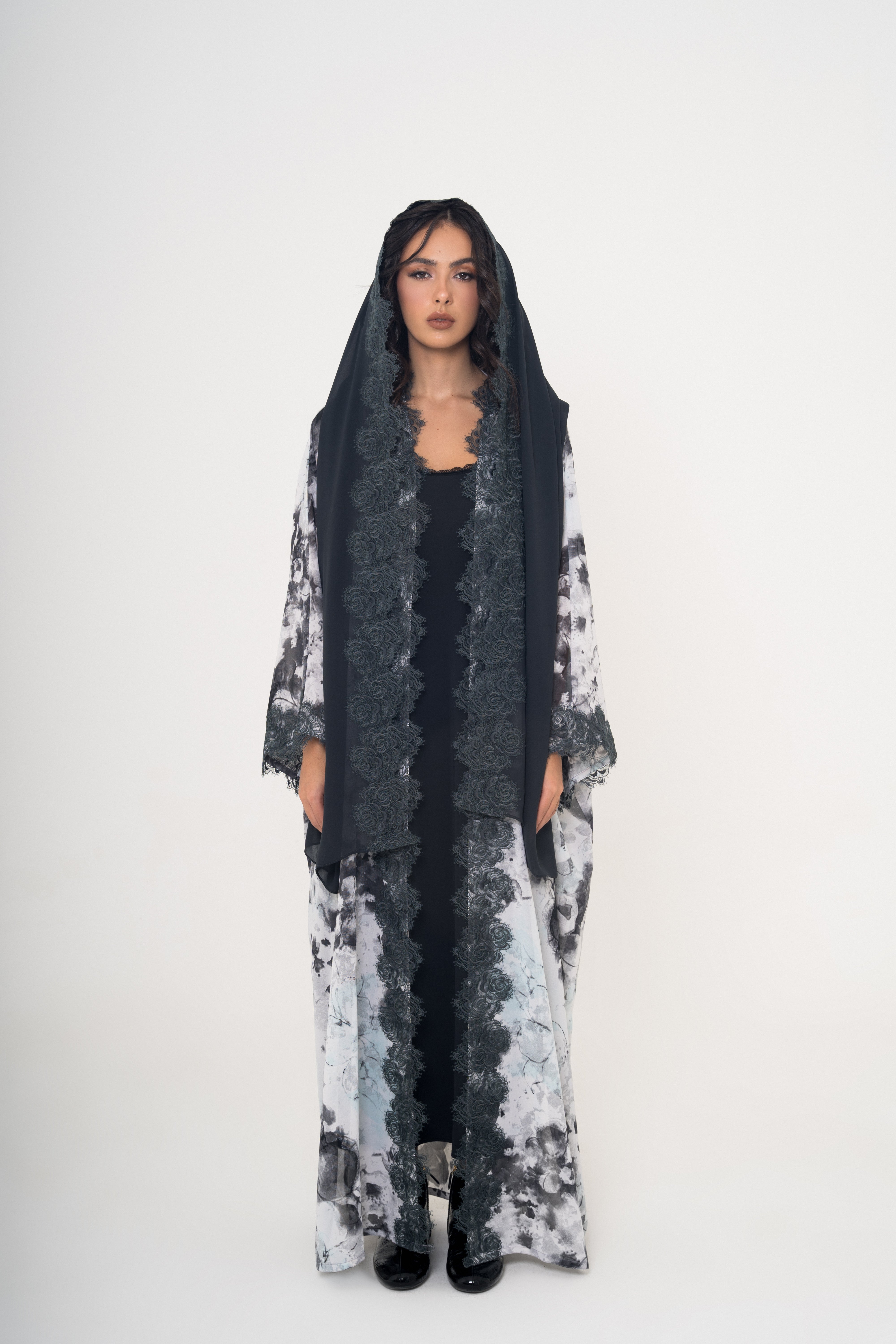 Misty Printed Abaya