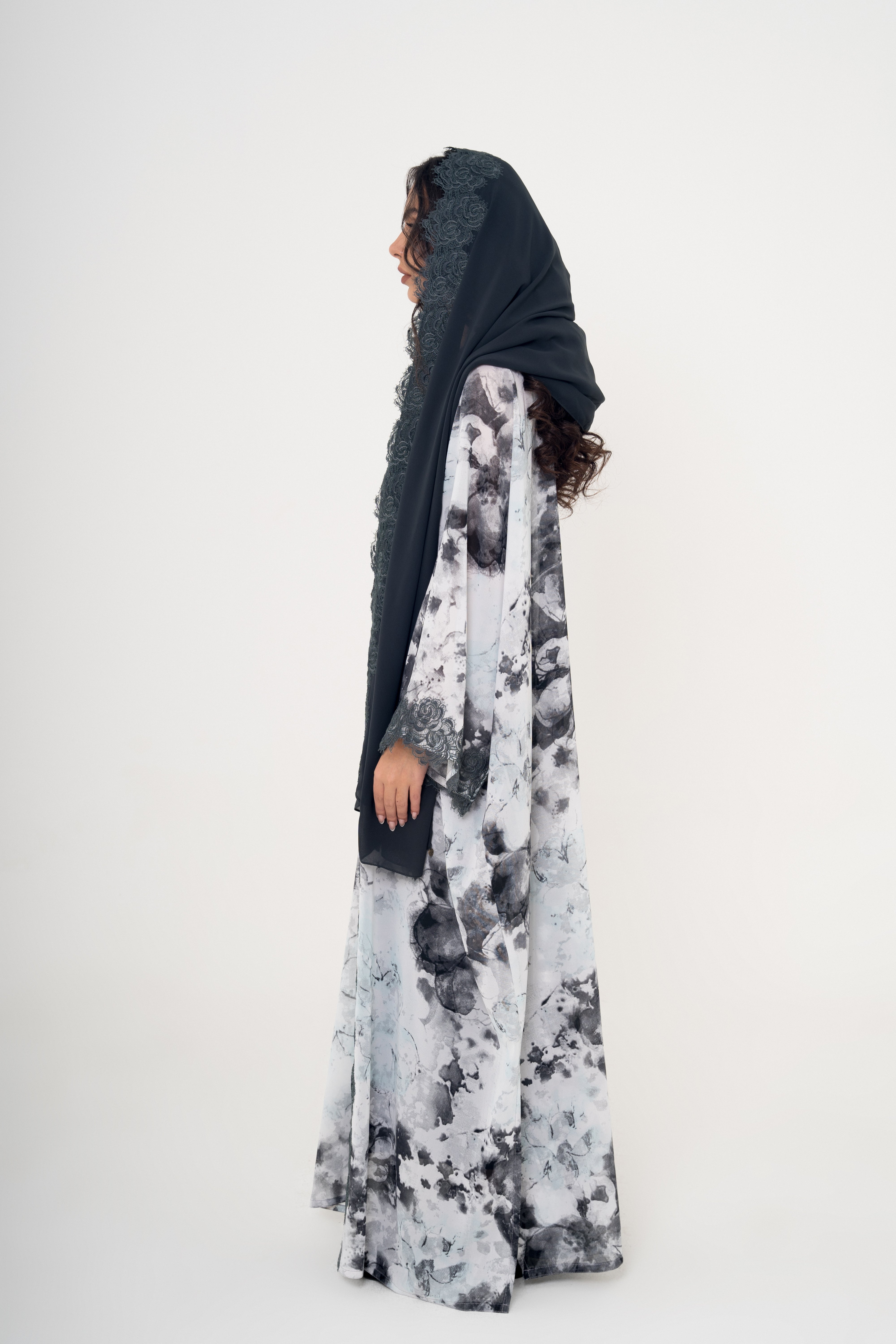 Misty Printed Abaya