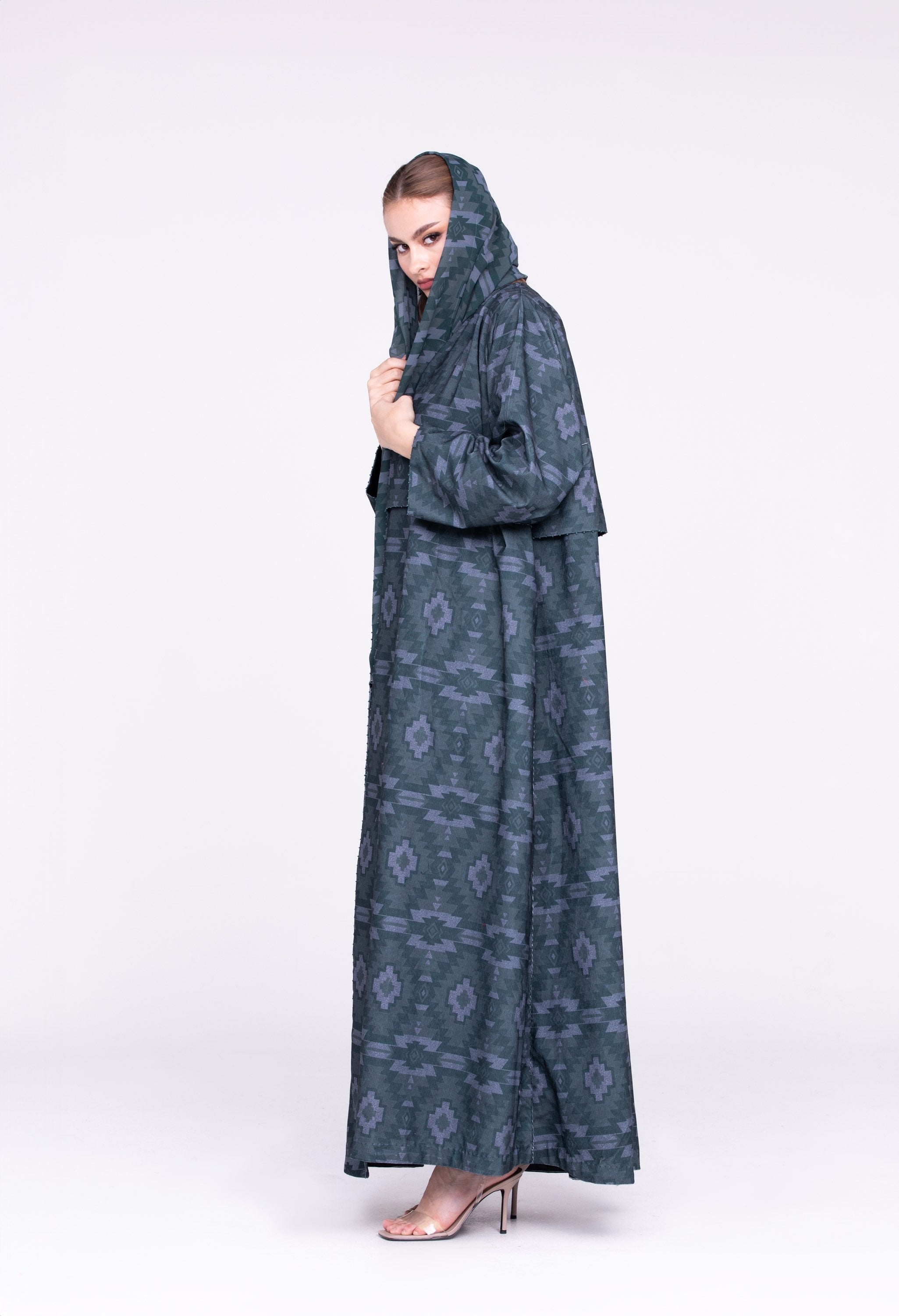 Printed Corduroy Abaya image 1