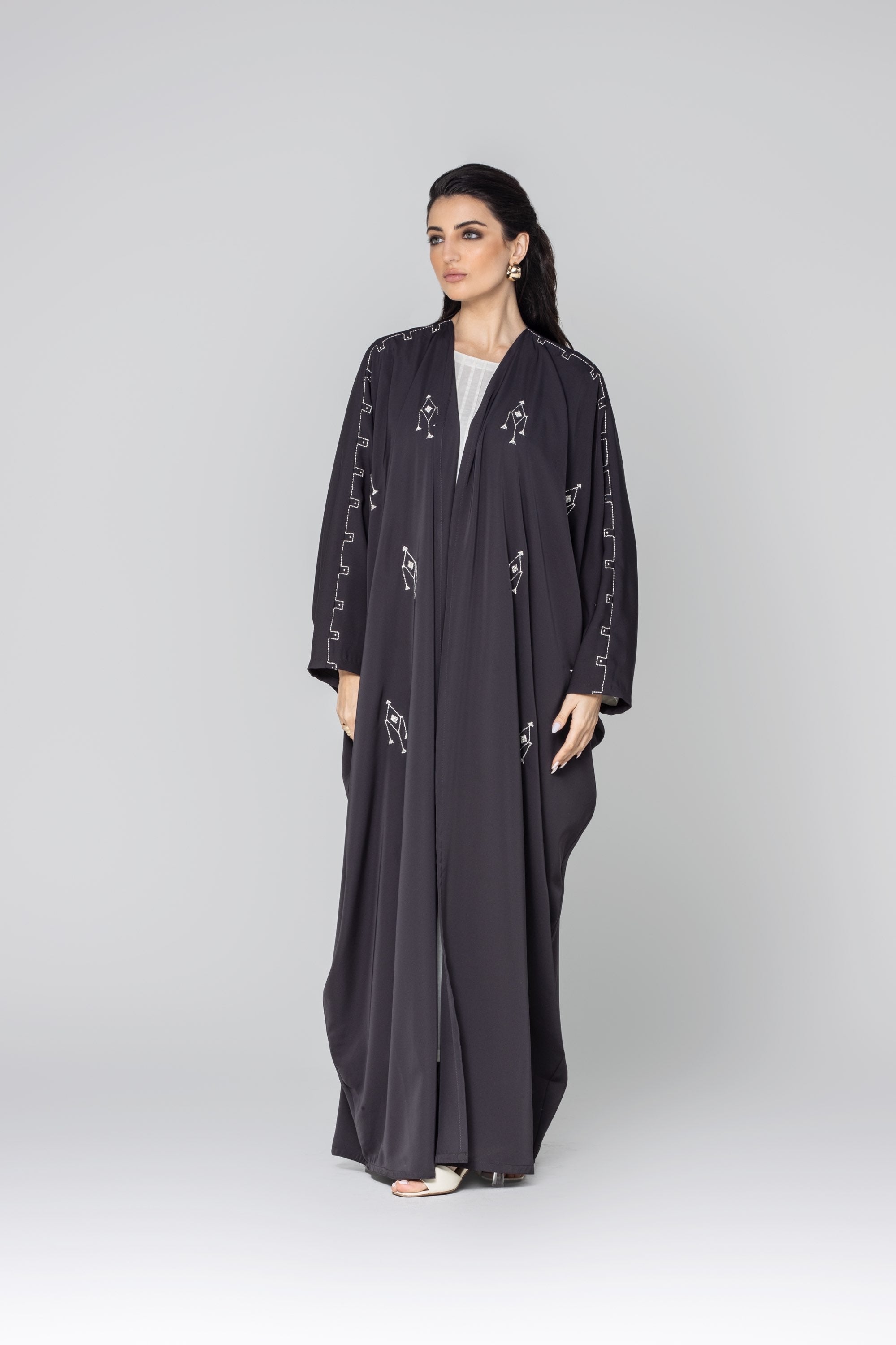 Zari Embellished Details Abaya image 0