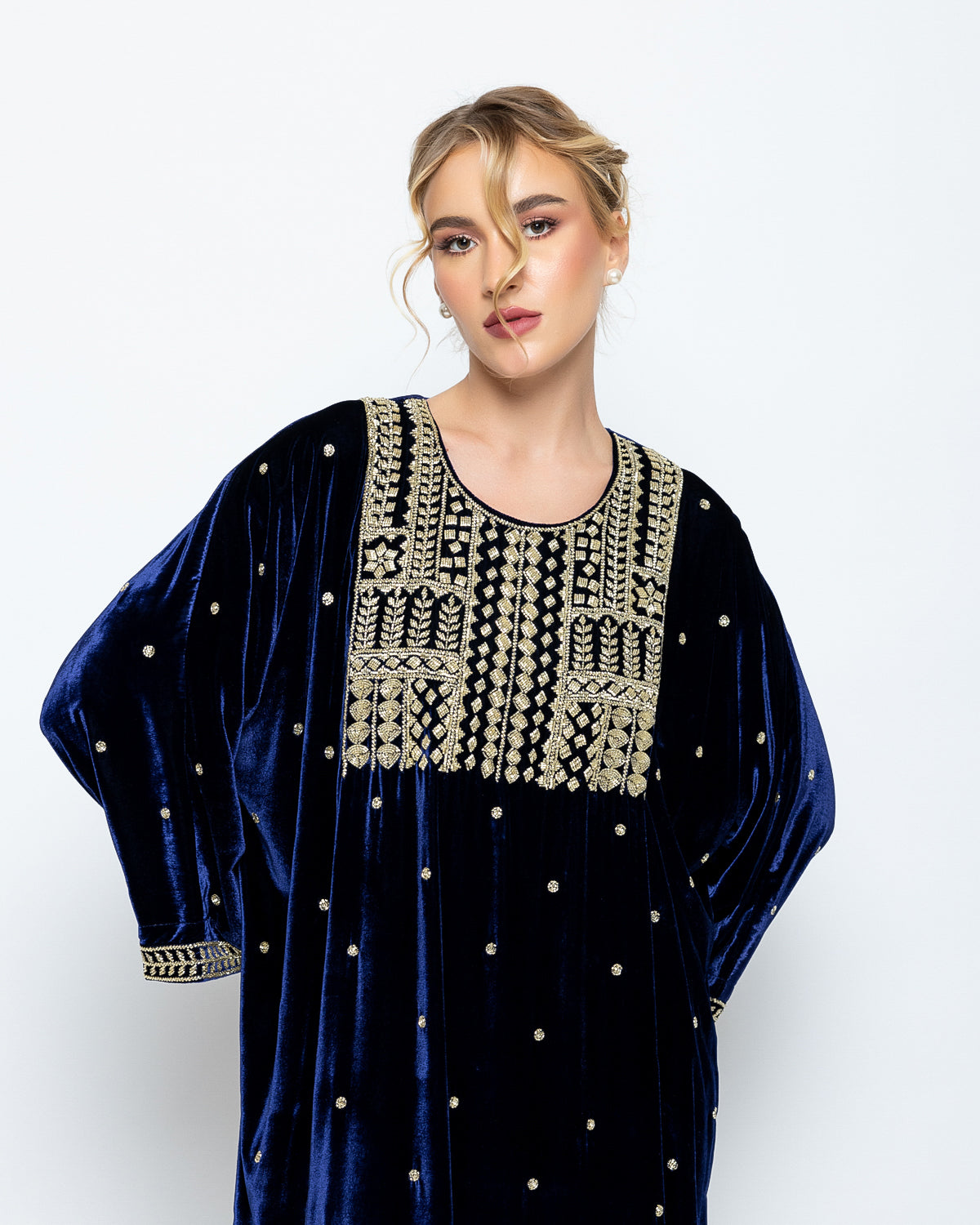 Velvet Embroidered Kaftan image 2