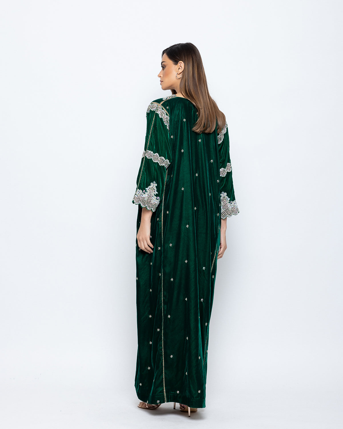 Velvet Embroidered Kaftan image 1